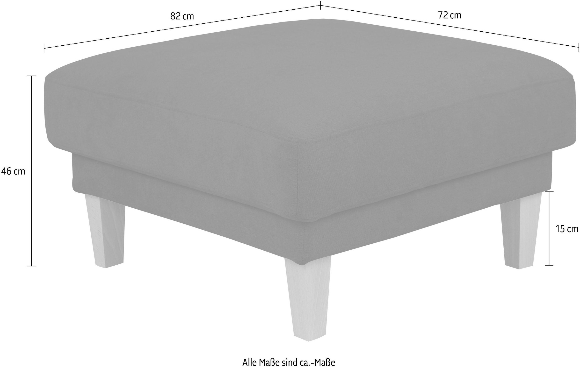 Home affaire Polsterhocker »TRIPLO passend zur Serie, Maße B/T/H: 82/72/46 cm«, mit Wellenunterfederung, in hochwertiger Verarbeitung