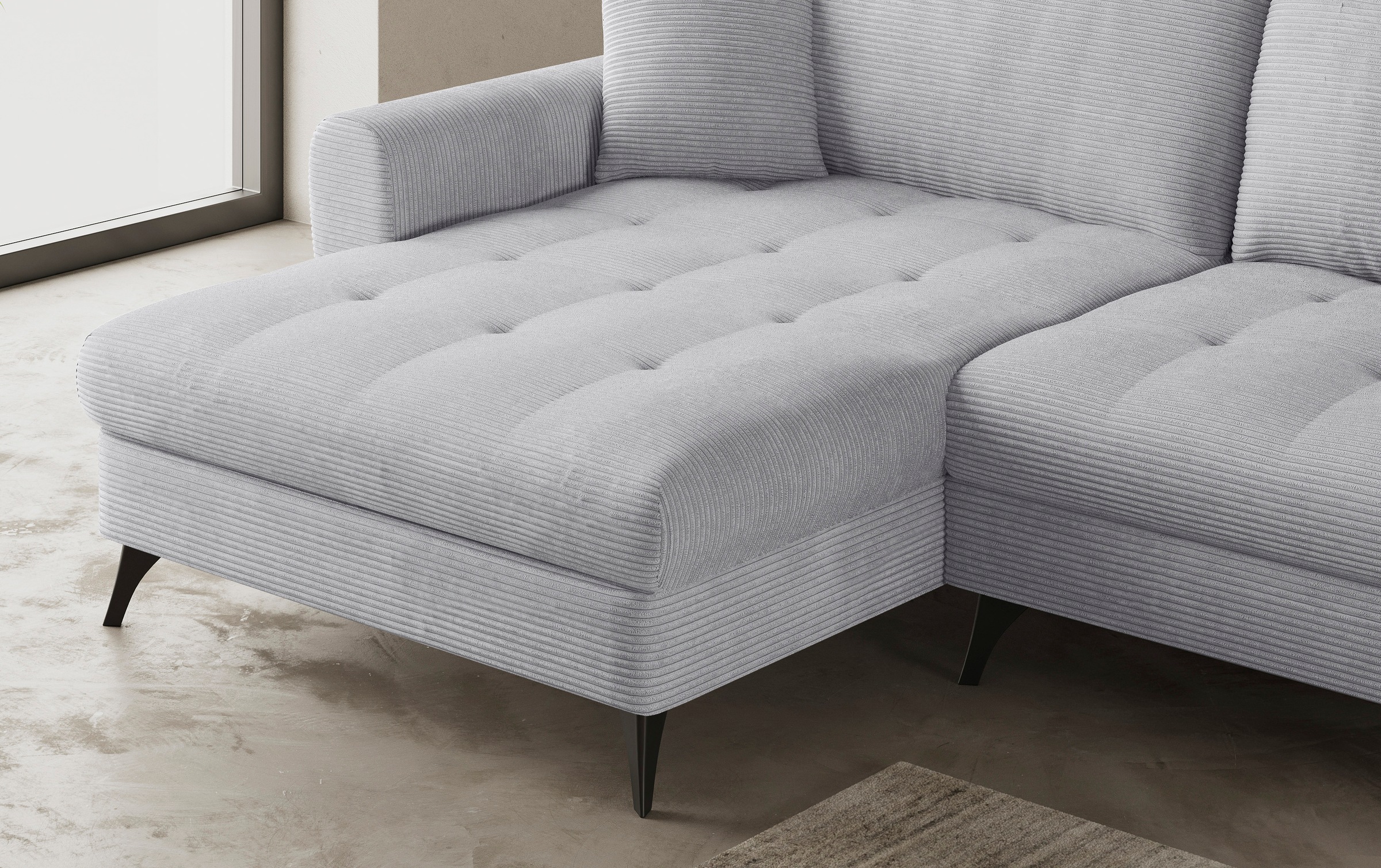 Mr. Couch Ecksofa »Blackburn II L-Form«, Wahlweise mit Kaltschaumpolsterung bis 140 kg belastbar