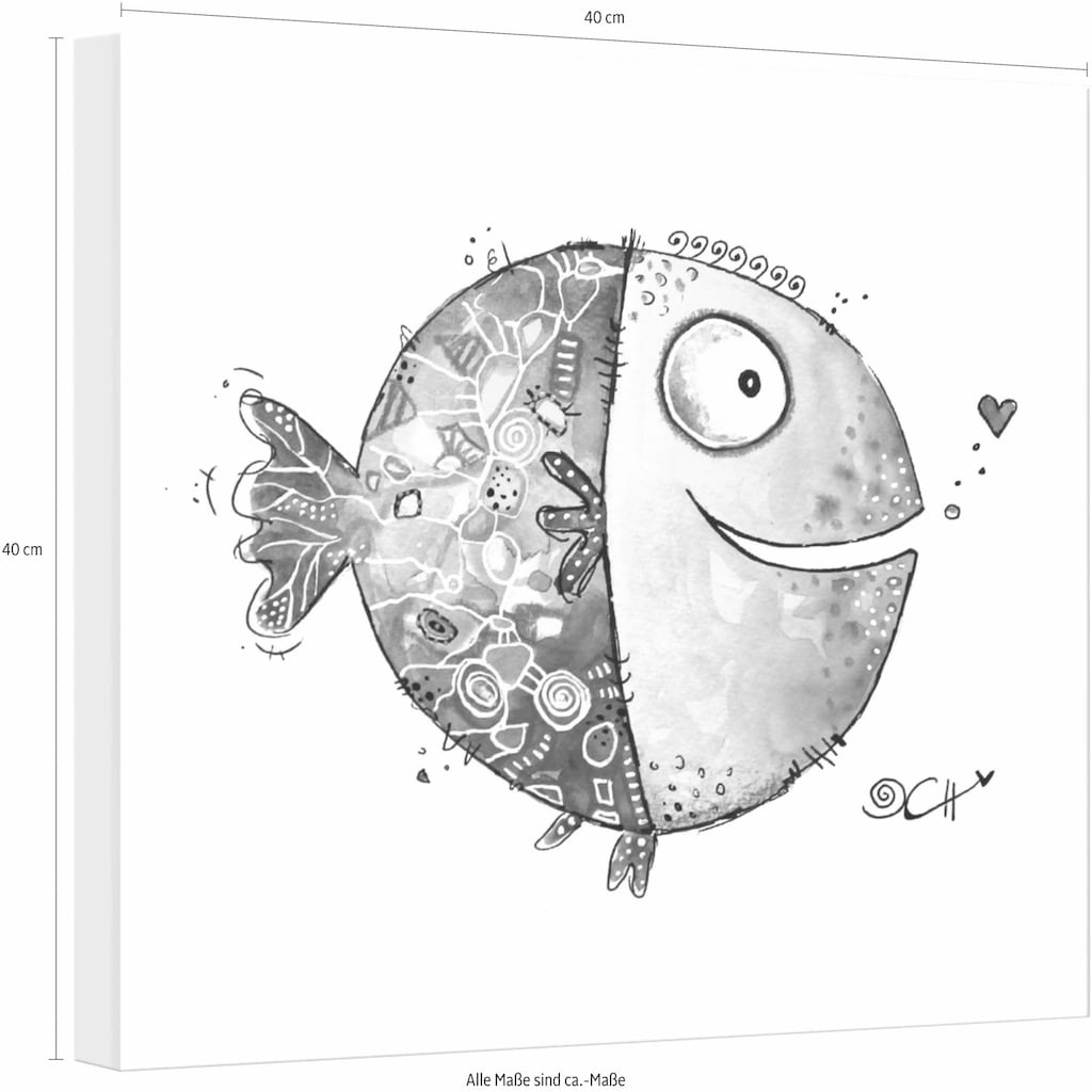 Wall-Art Leinwandbild »Hagenmeyer - Happy Fish«