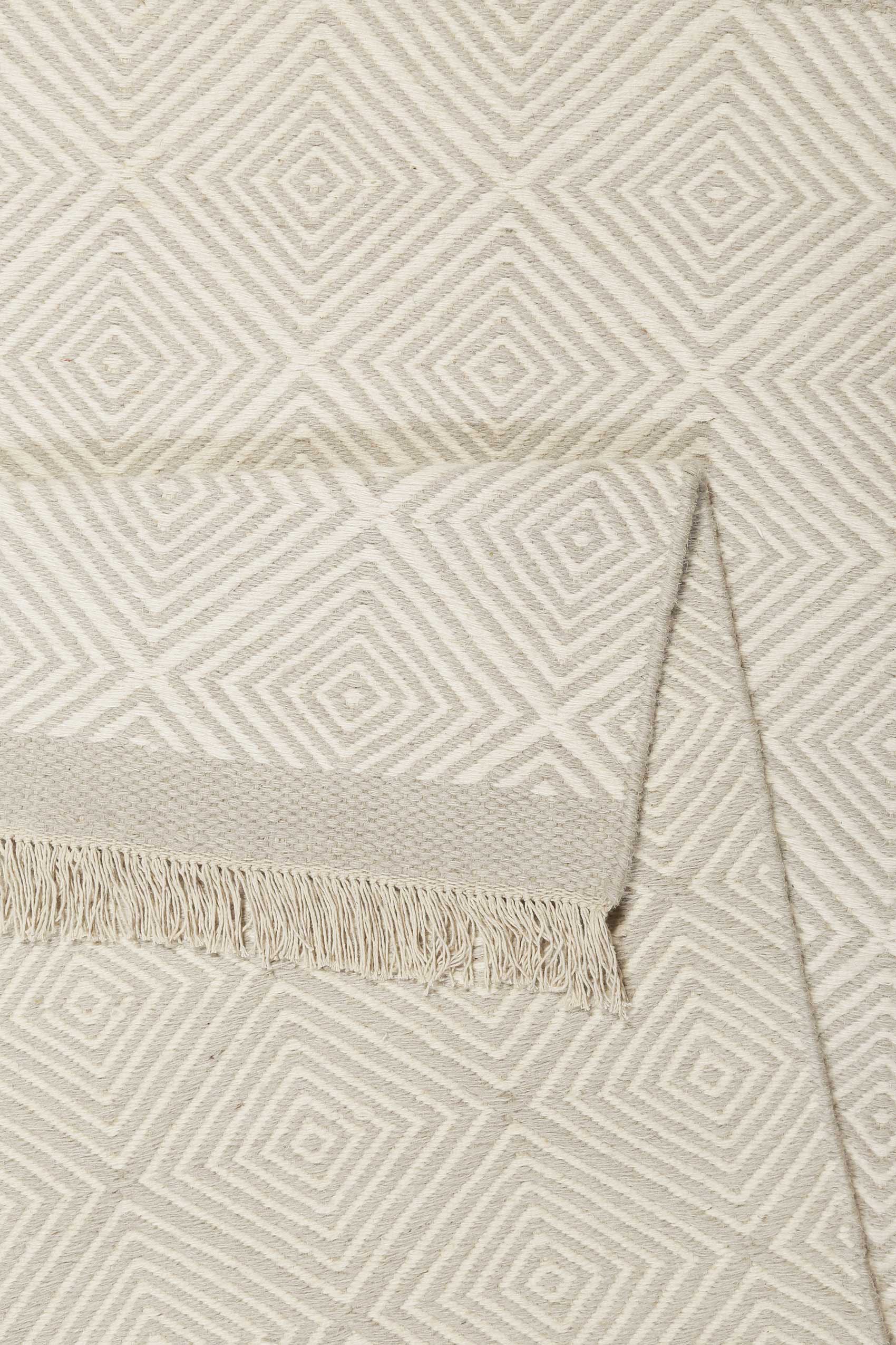 Esprit Wollteppich »Cairo ESP-2206«, rechteckig, 10 mm Höhe, Naturfaserteppich mit Fransen im modernen Design, Wohnzimmer