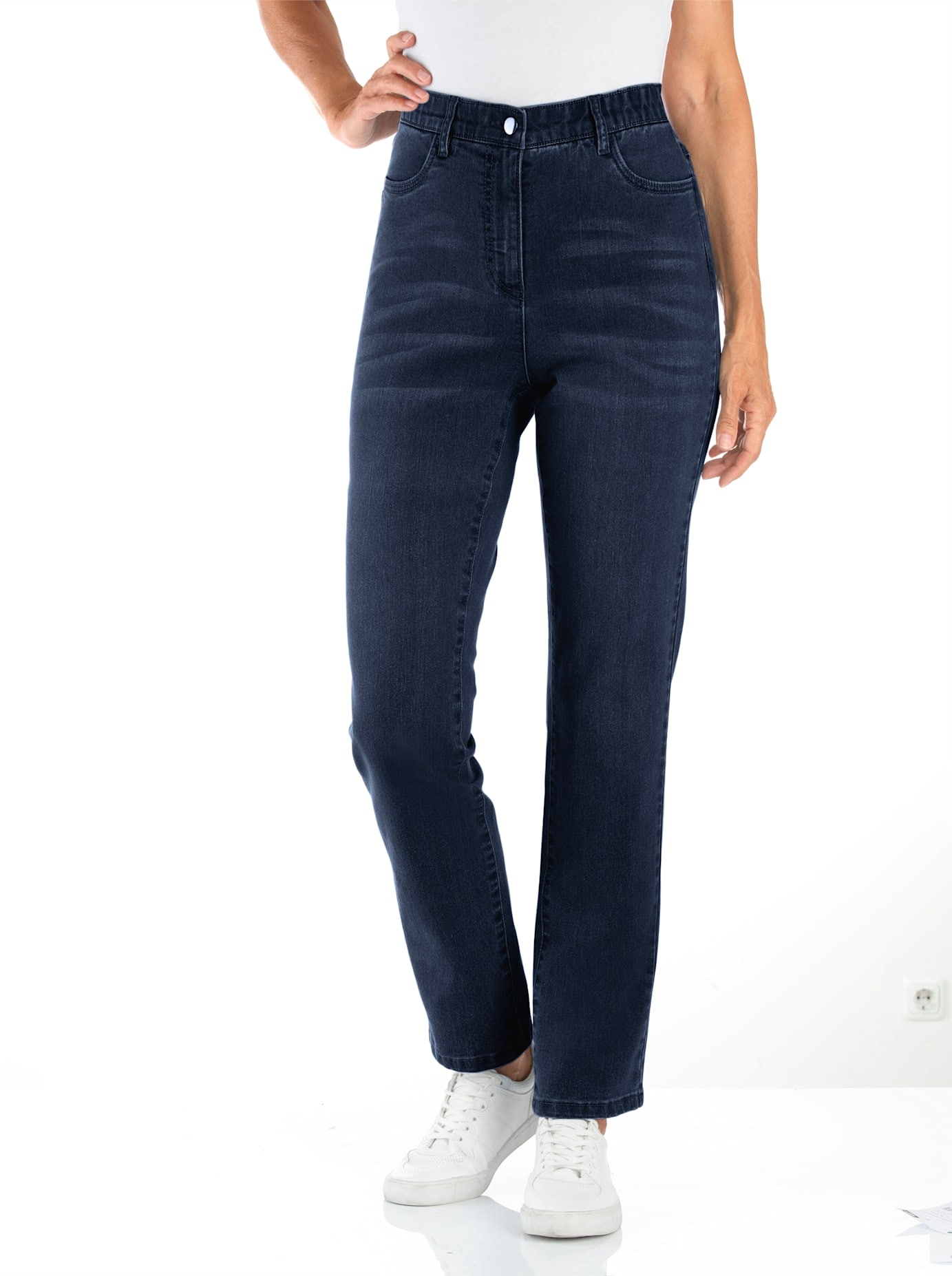 Classic Basics High-waist-Jeans, (1 tlg.)