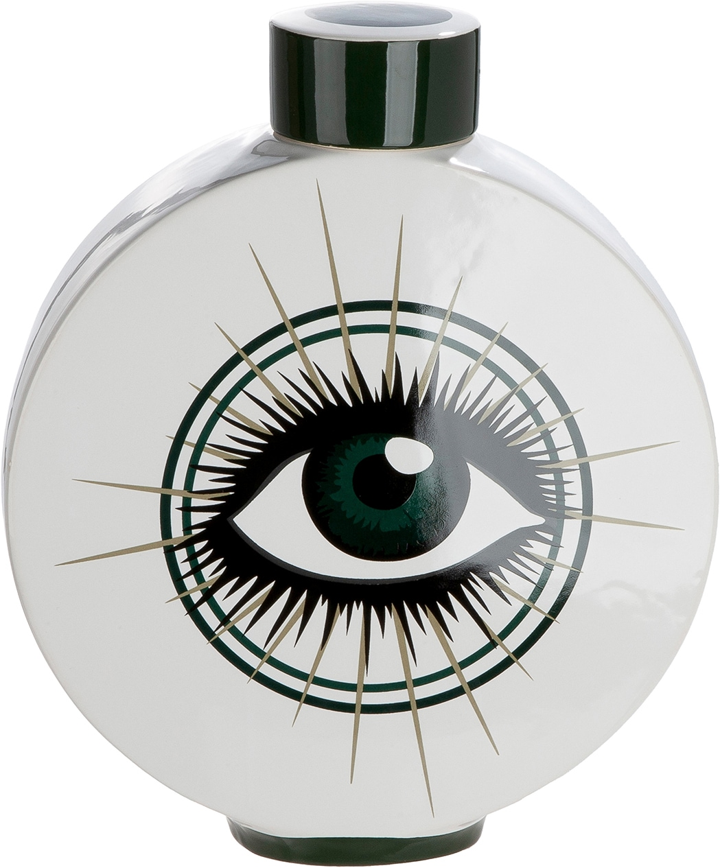 GILDE Tischvase "Deckelvase rund Magic Eye" Deckelvase, Magic Eye, Musterdesign, Aufbewahrung, modern