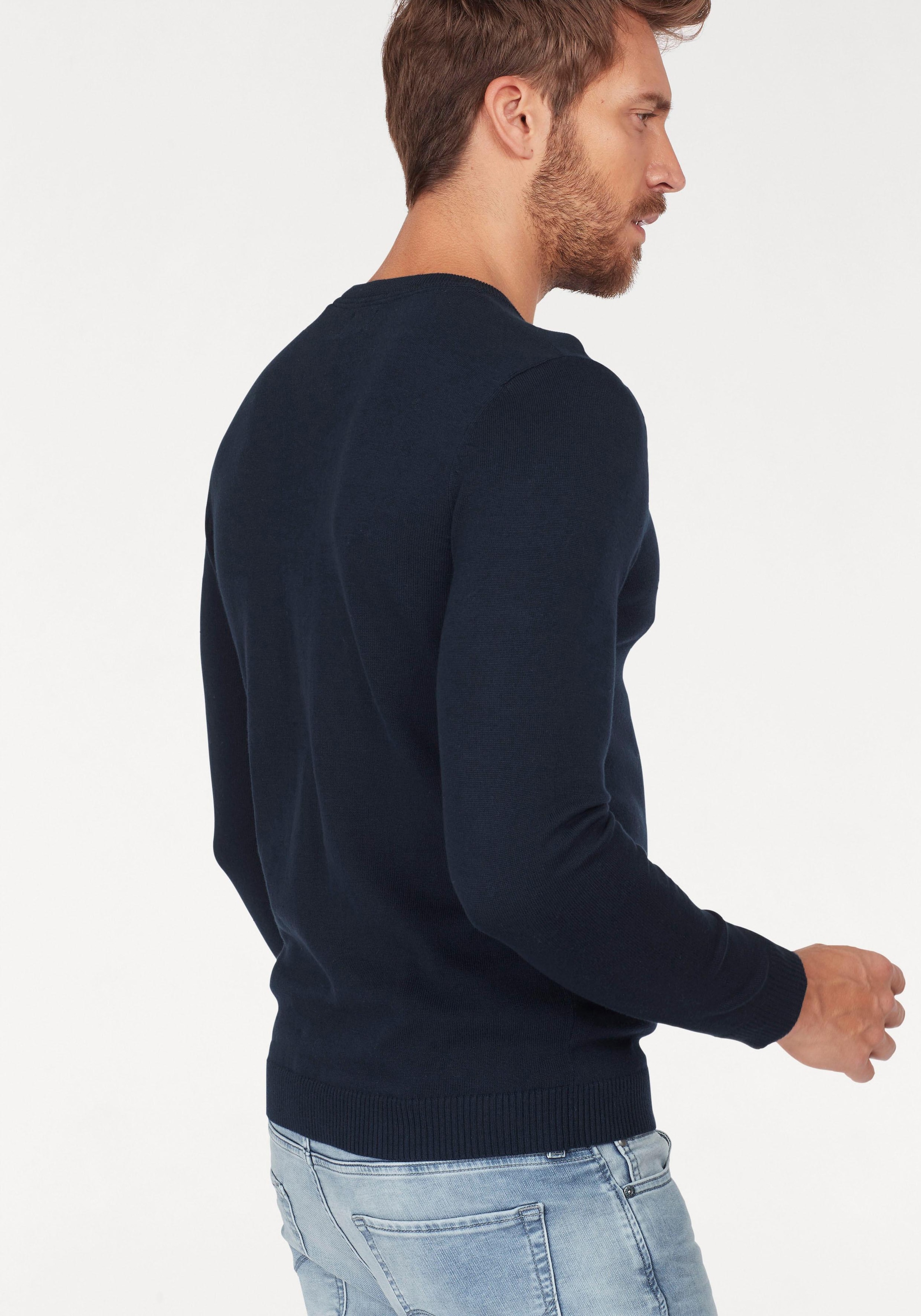 Jack & Jones V-Ausschnitt-Pullover »JJEBASIC KNIT V-NECK«