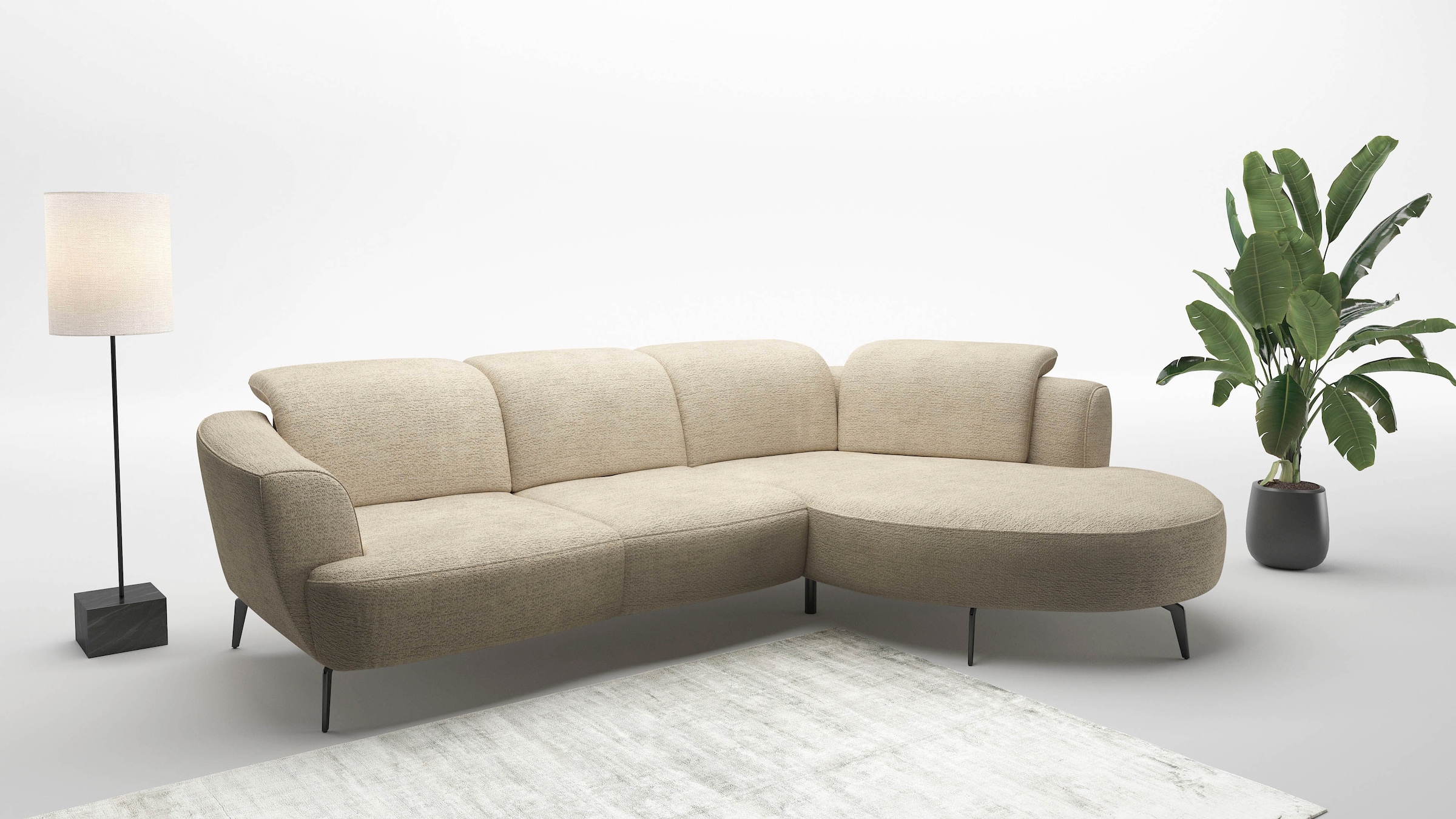 sit&more Ecksofa "Zoe" ink.Sitztiefenverstellung, wahlweise mit Kopfteilverstellung