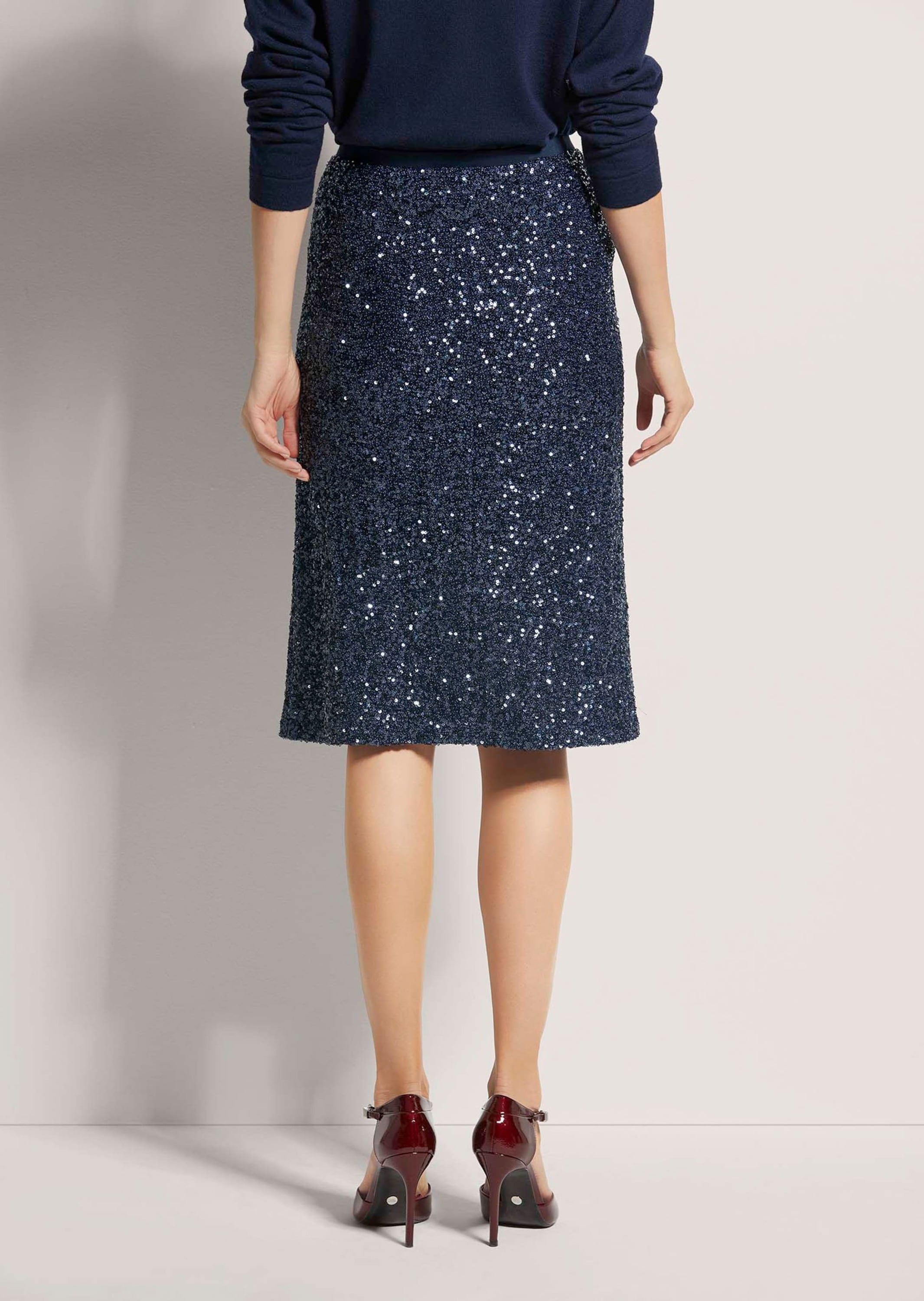 MADELEINE Sommerrock »Paillettenrock Schlanker Pencil-Skirt mit Wendepailletten«