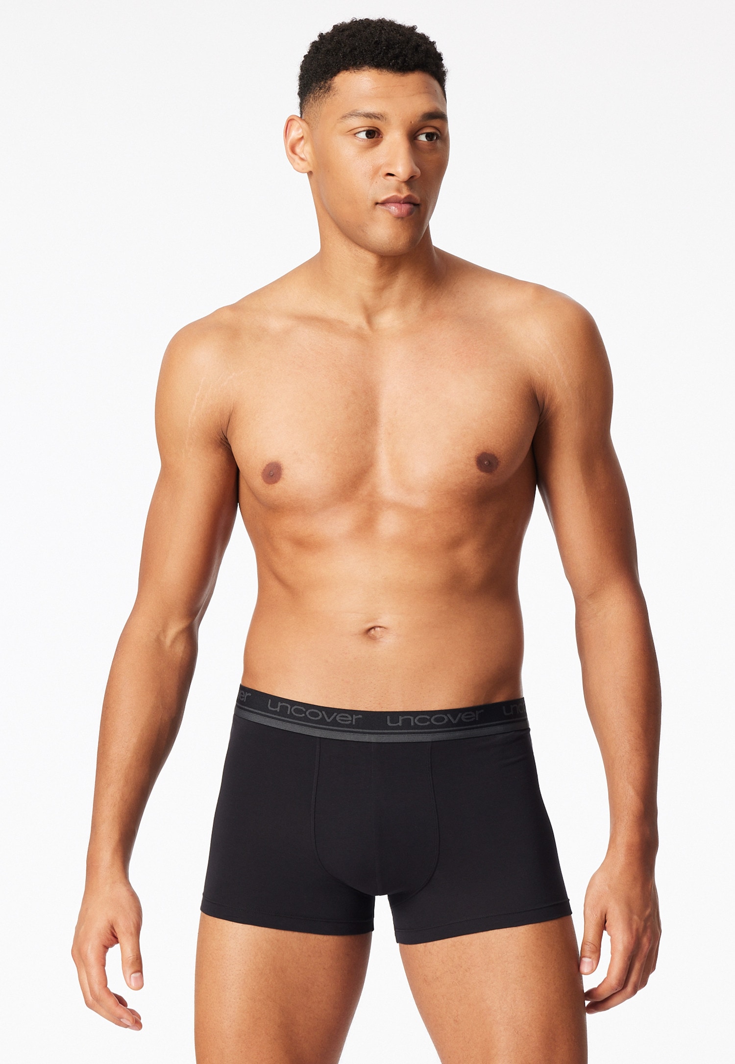 uncover by SCHIESSER Boxer »Uncover Cotton« ohne Eingriff, elastisch, Single Jersey, Logo-Bund