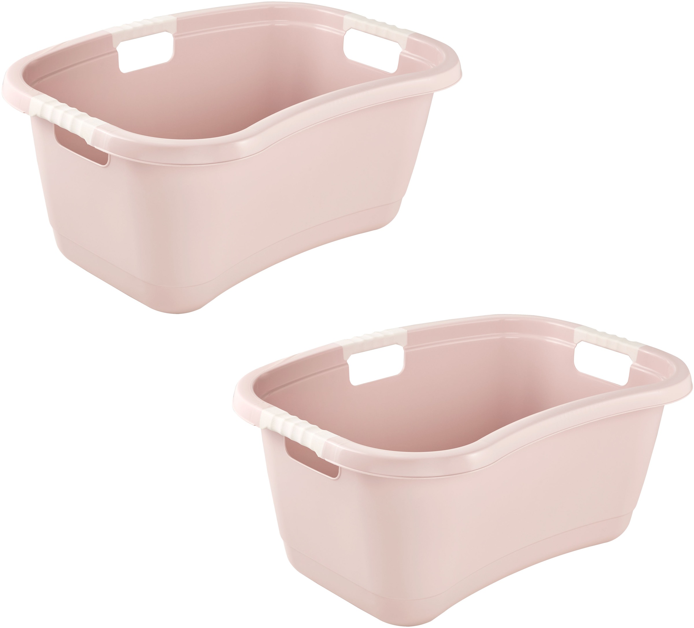 keeeper Wäschewanne "janne, 2er Set, Wanne mit Softgriffen, 65 x 45 x 28 cm, 50 l" ergonomische Form, komfortable Softgriffe, Hüftstütze