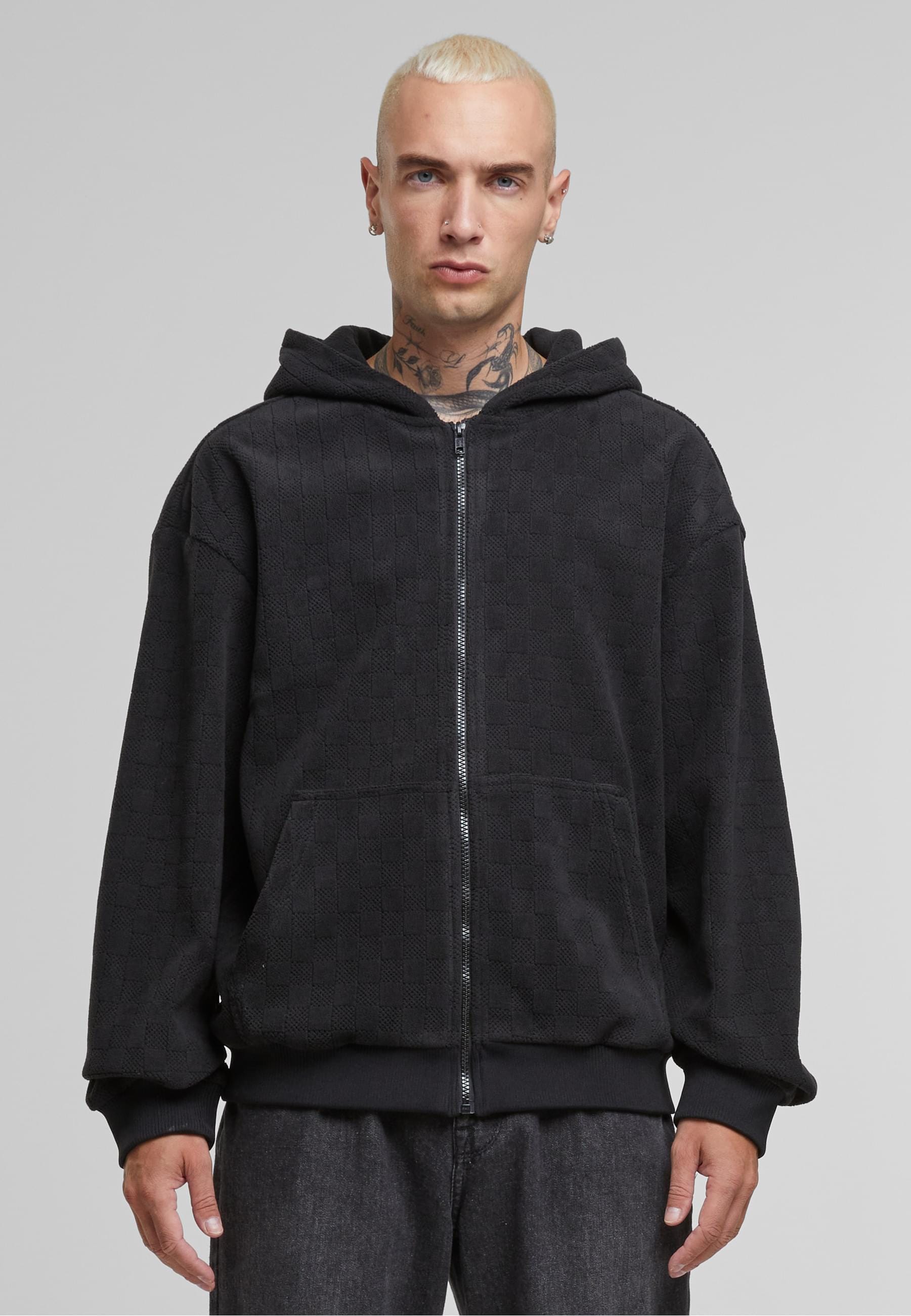URBAN CLASSICS Sweatjacke »Urban Classics Jaquard Velvet Zip-Hoody«
