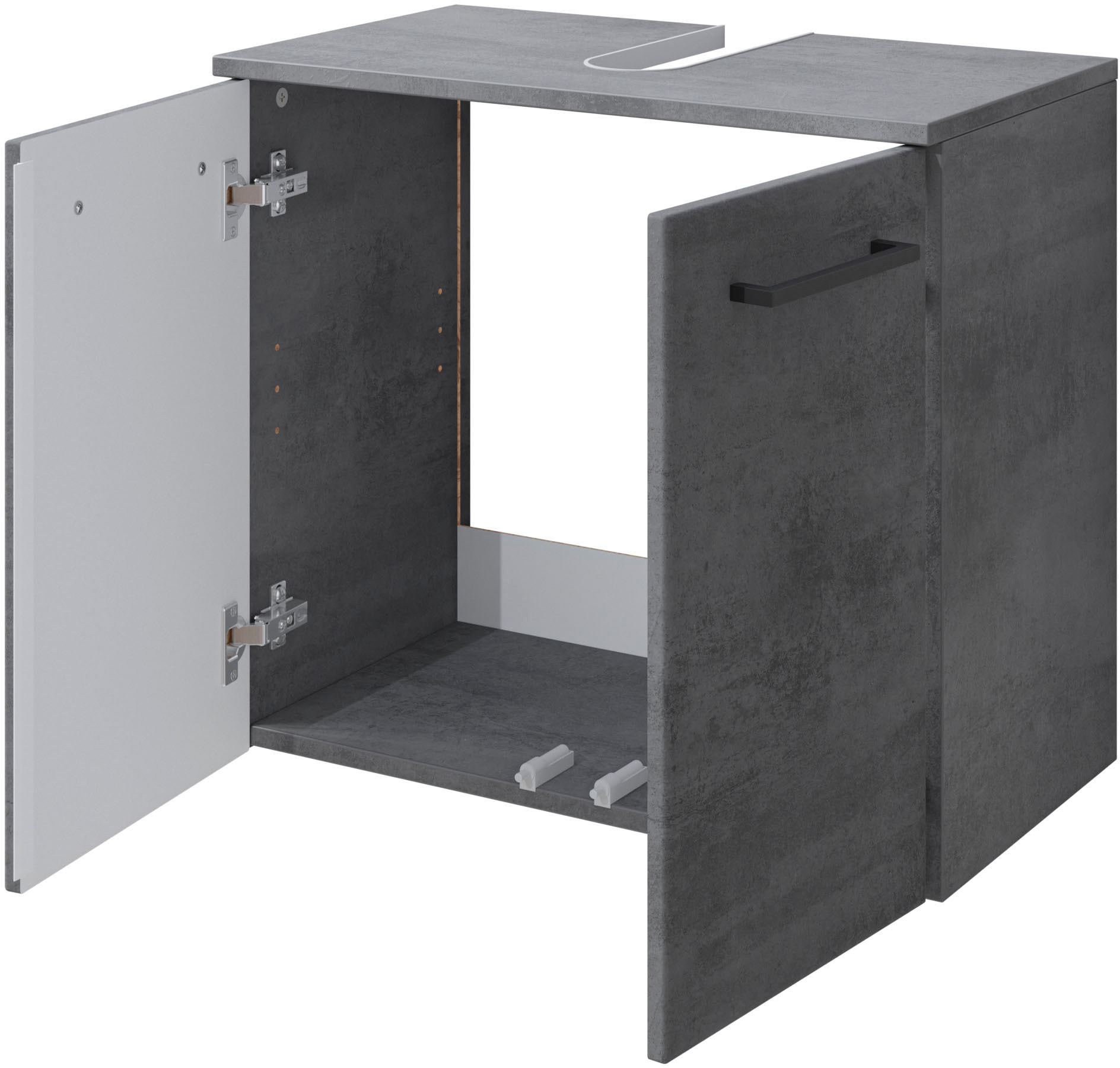 Saphir Badmöbel-Set »Quickset 945 4-teilig, Waschbeckenunterschrank und LED-Spiegelschrank«, (4 St.), Unterschrank, Hängeschrank, 7 Türen, 2 Schubladen, inkl. Türdämpfer