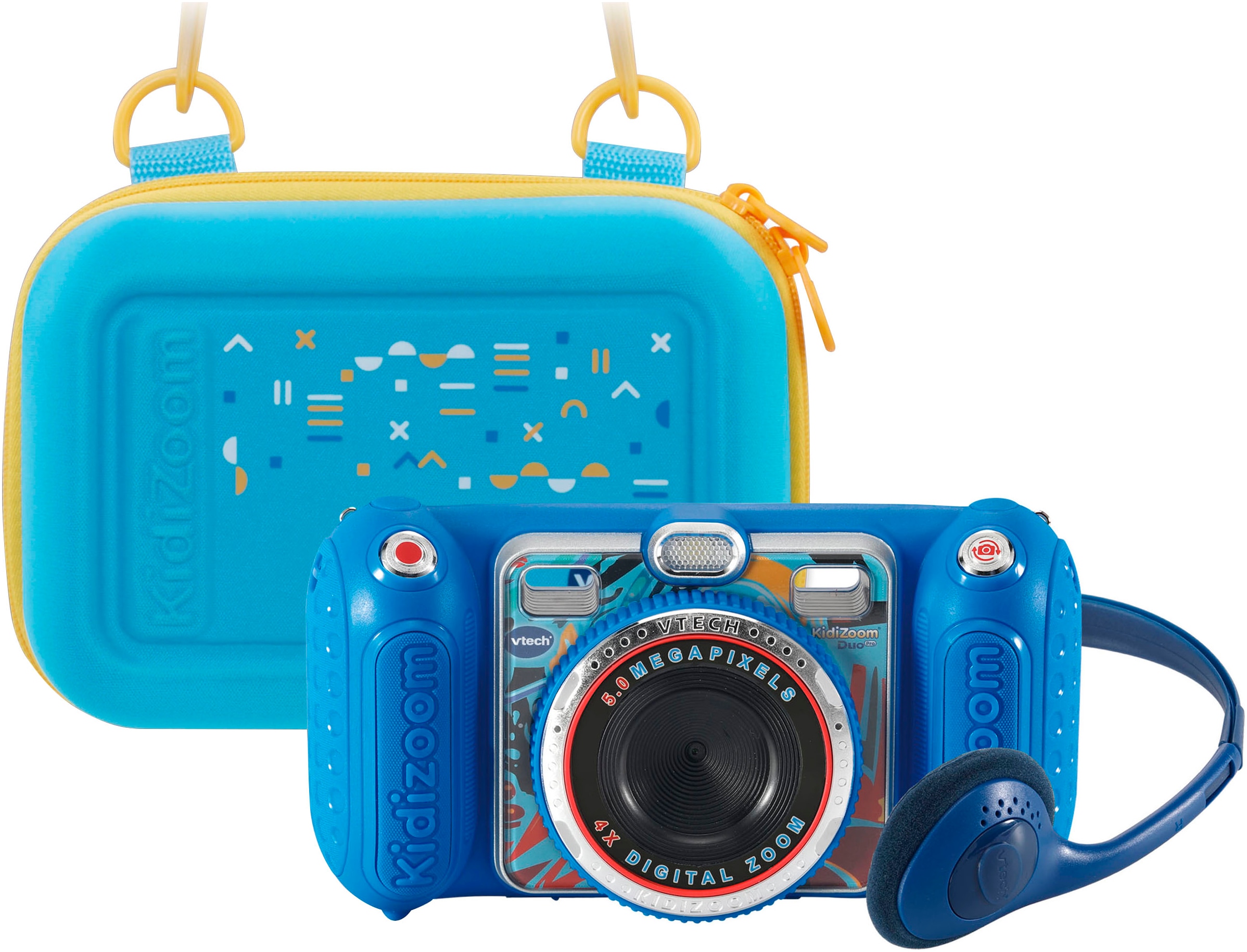Kinderkamera VTECH "KidiZoom Duo Pro, blau", blau, Fotokameras, KinderB:16,5cm H:9cm T:5,8cm, inklusive Tragetasche, B:16,5cm H:9cm T:5,8cm - Einheits