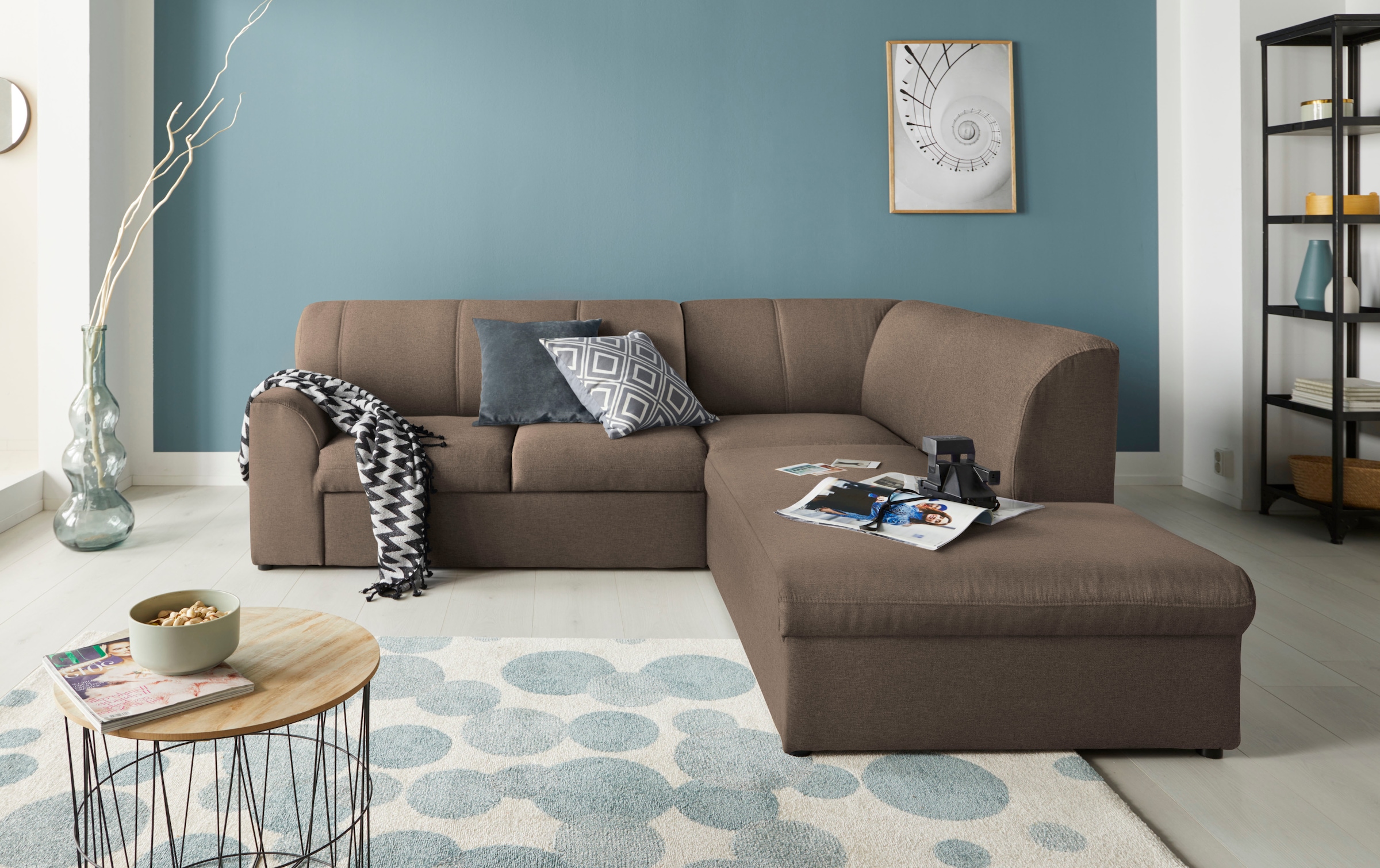 DOMO collection Ecksofa "Topper zeitlos elegant, kompakte Stellmaße, OTTOs günstig online kaufen