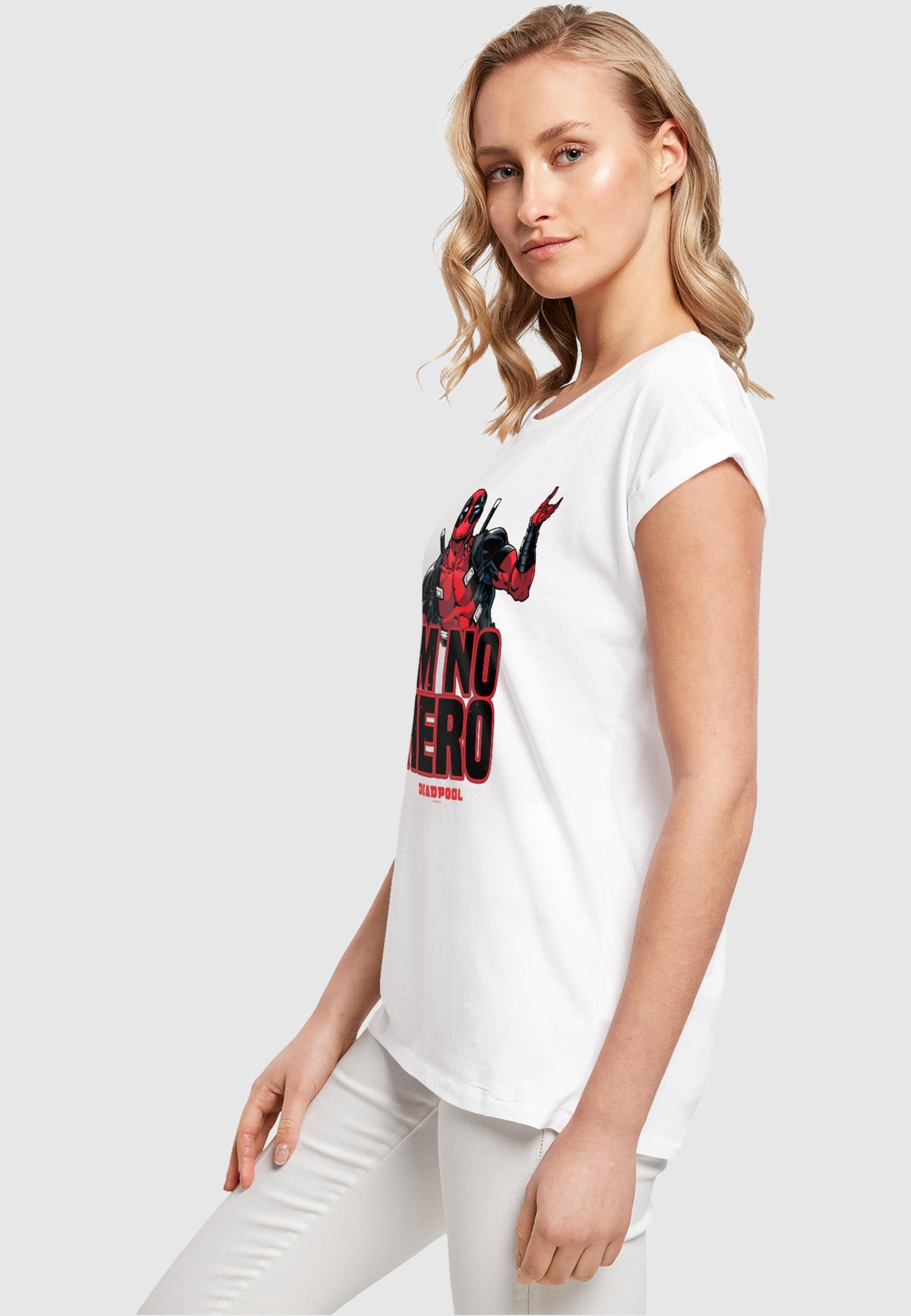 ABSOLUTE CULT T-Shirt »ABSOLUTE CULT Damen Ladies Deadpool - I Am No Hero T-Shirt«, (1 tlg.)