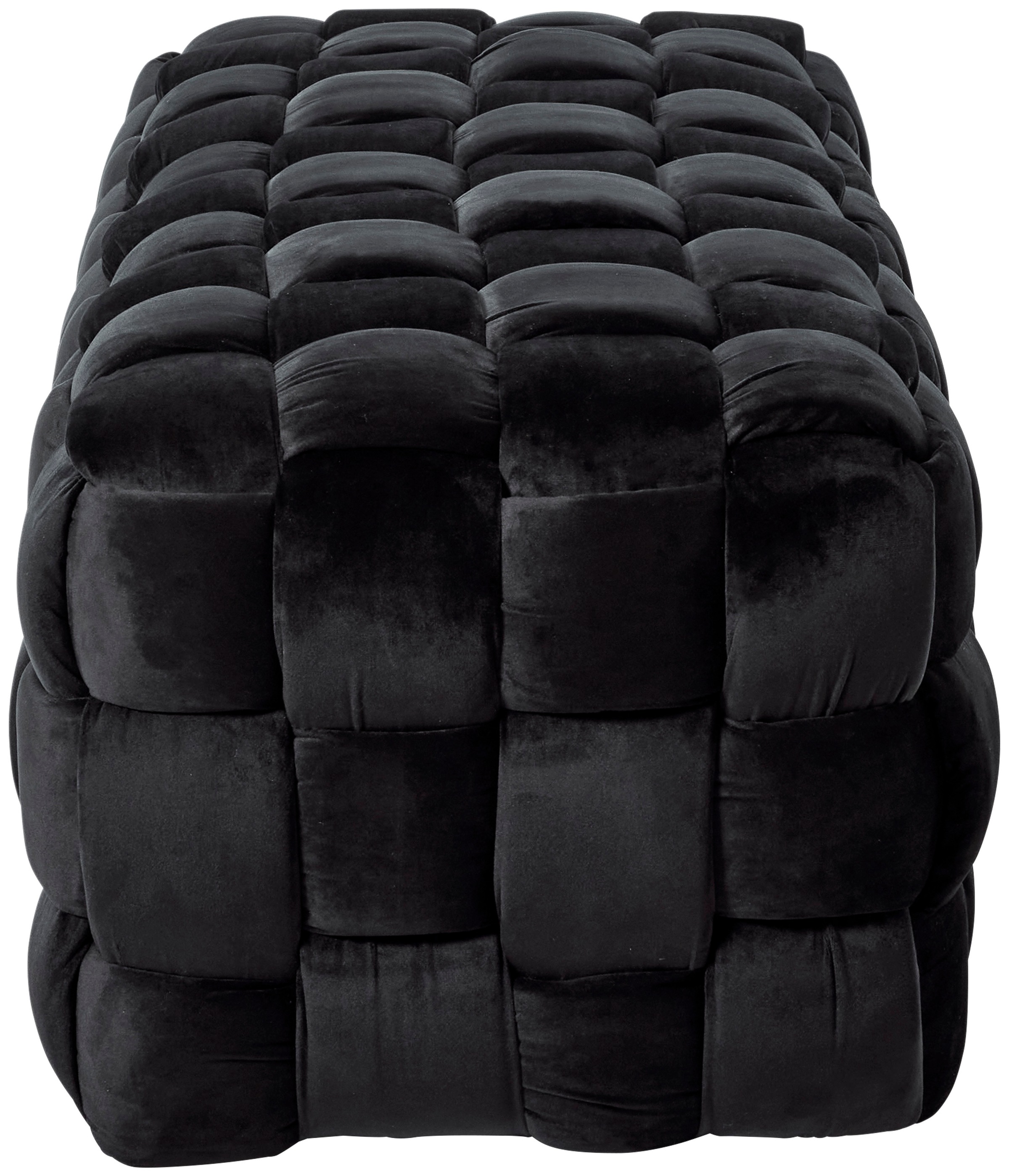 Thumbnail - Jahnke Hockerbank "WEB ART L" 1 Stk. tlg. Hocker, Couchtisch, Beistelltisch gepolstert in edler Flechtoptik