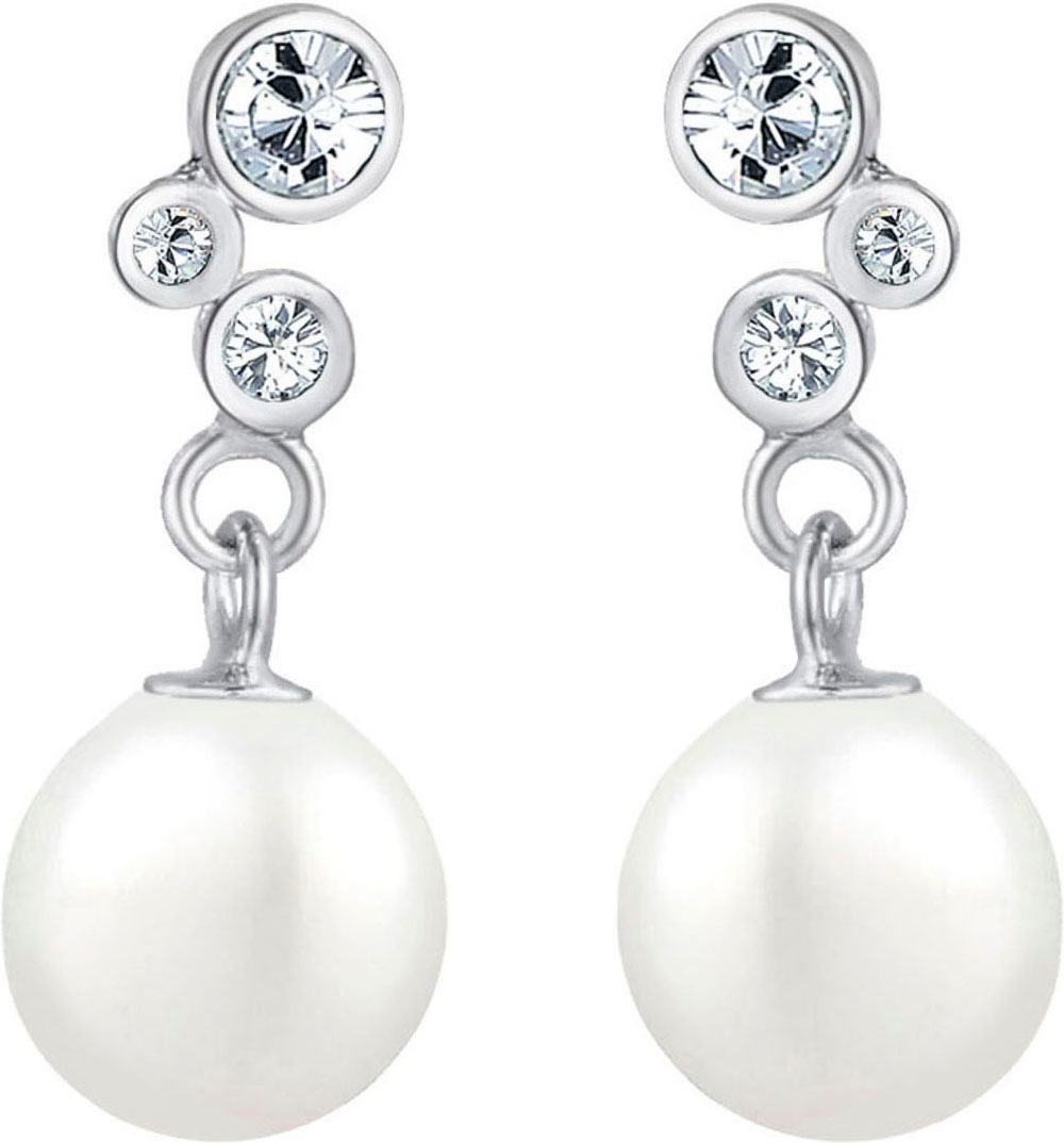 Elli Paar Ohrstecker »Schmuck Geschenk Silber 925 Ohrringe, 0307580516«, mit Glasstein - mit Muschelkernperle