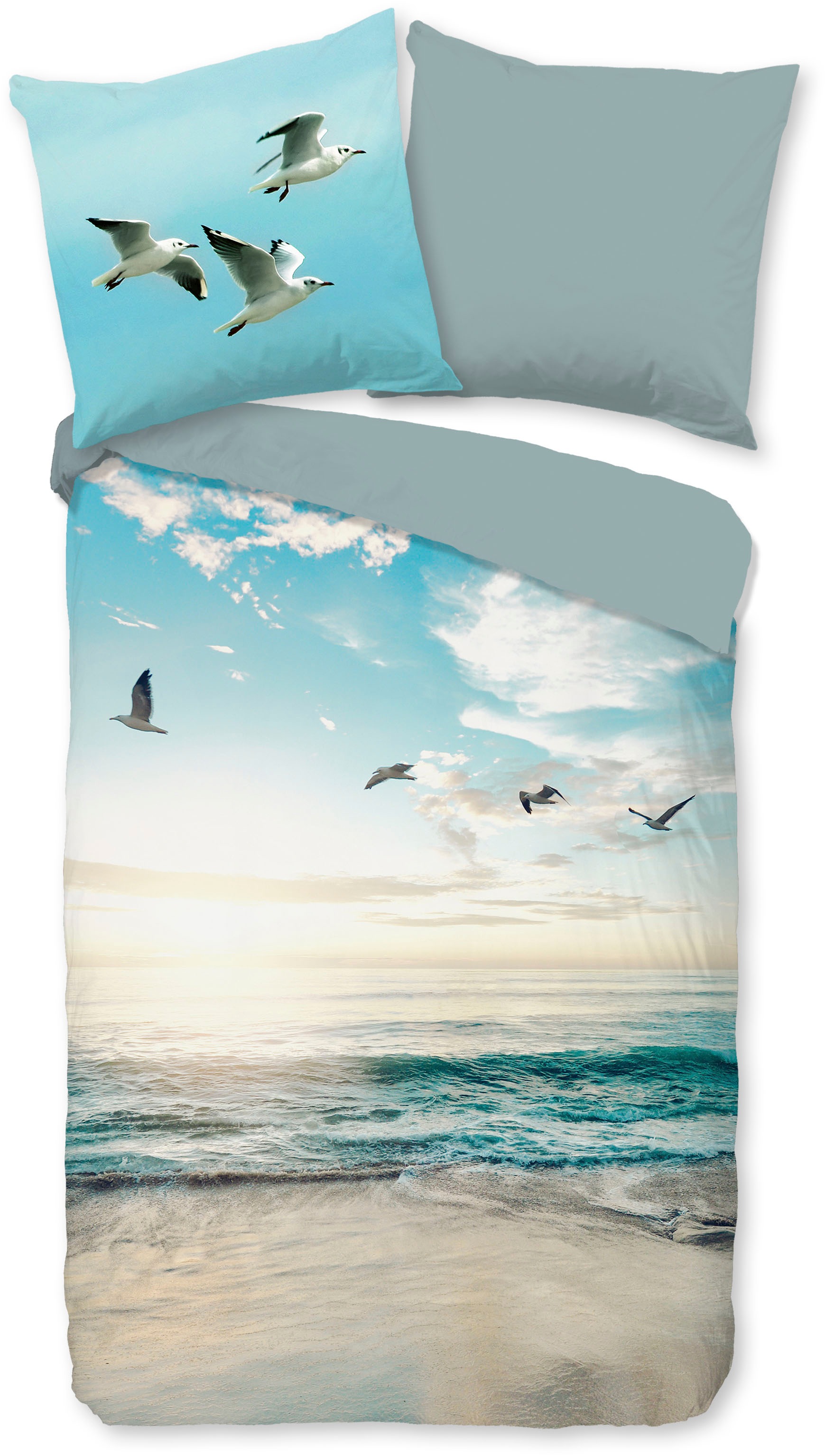 good morning Wendebettwäsche "Brisa" 3 Stk. tlg. 100% Baumwolle, Renforcé, günstig online kaufen