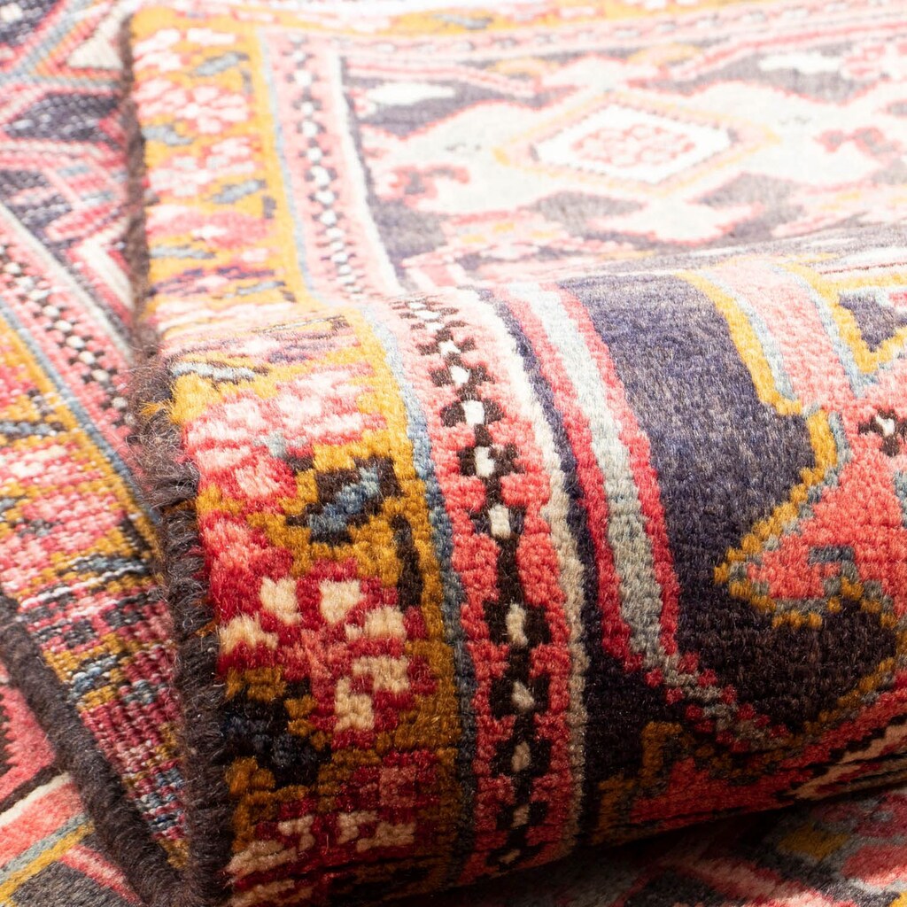 Wohnen Teppiche morgenland Wollteppich »Heriz Medaillon Rosso 320 x 226 cm«, rechteckig, 1 mm Höhe, Unikat mit Zertifikat rot
