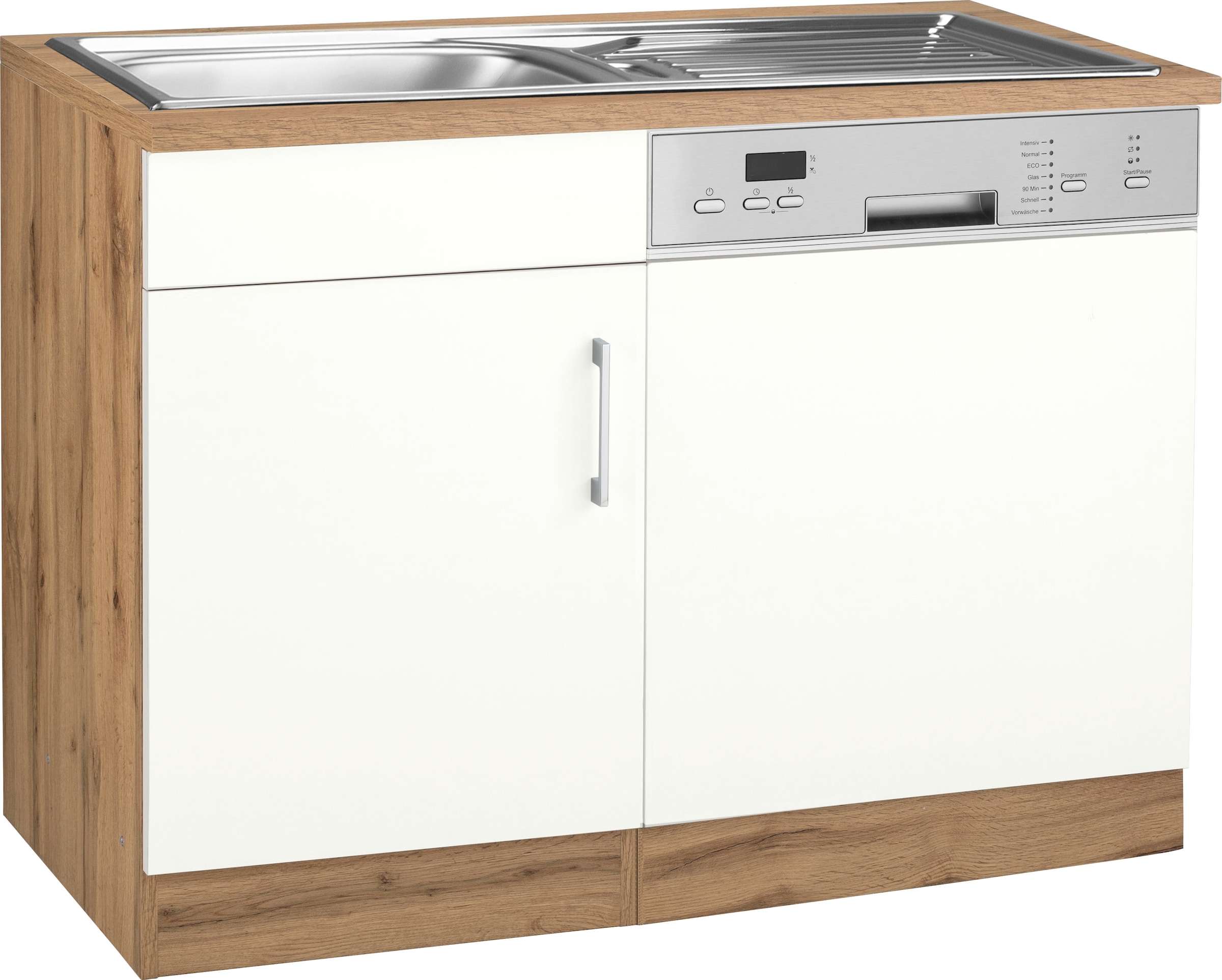 KOCHSTATION Spülenschrank "KS-Colmar", 110 cm, Front und Sockelblende für teilintegrierten Geschirrspüler