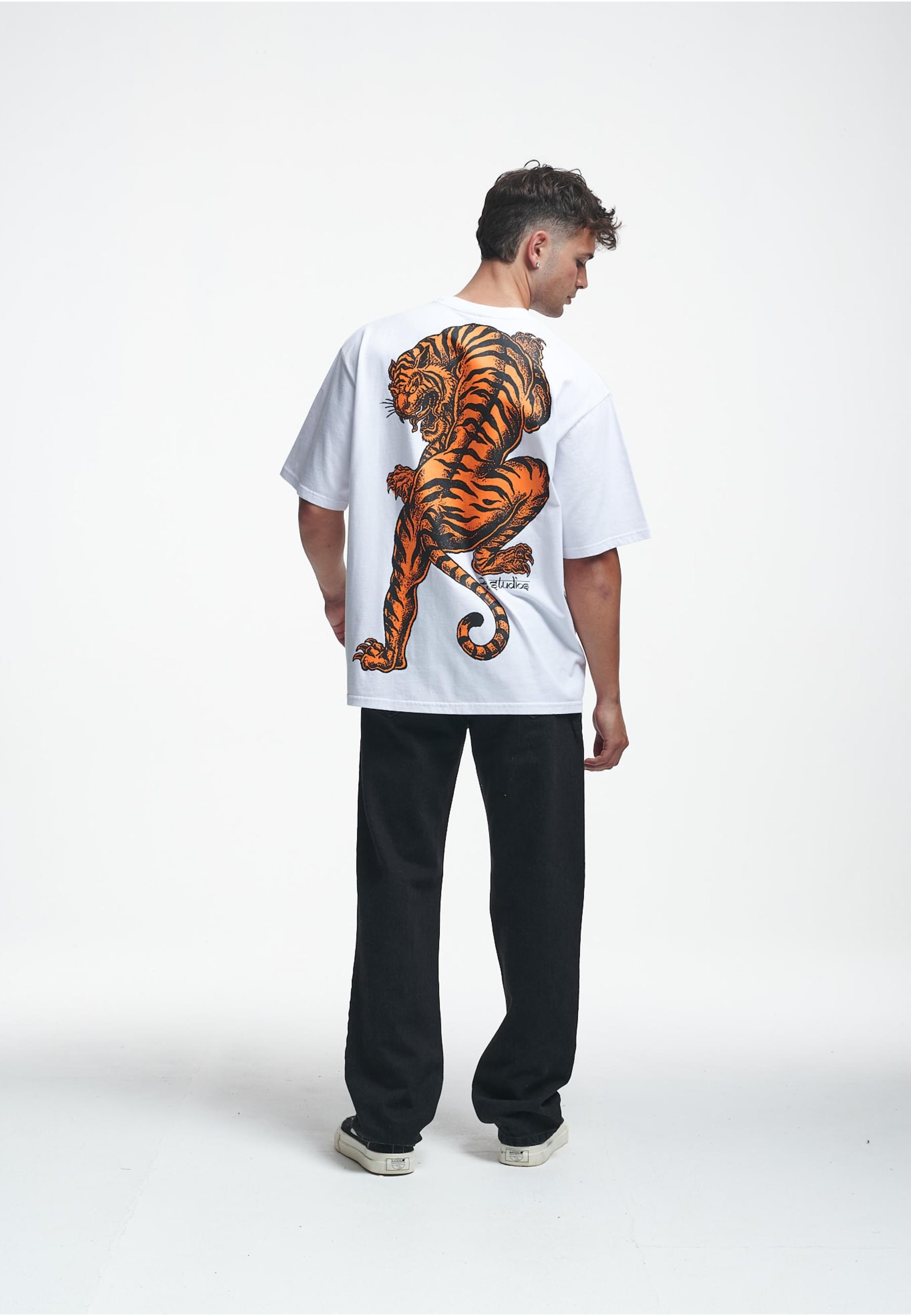 2Y Studios T-Shirt »2Y Studios Herren 2Y Tiger Oversize Tee«, (1 tlg.)