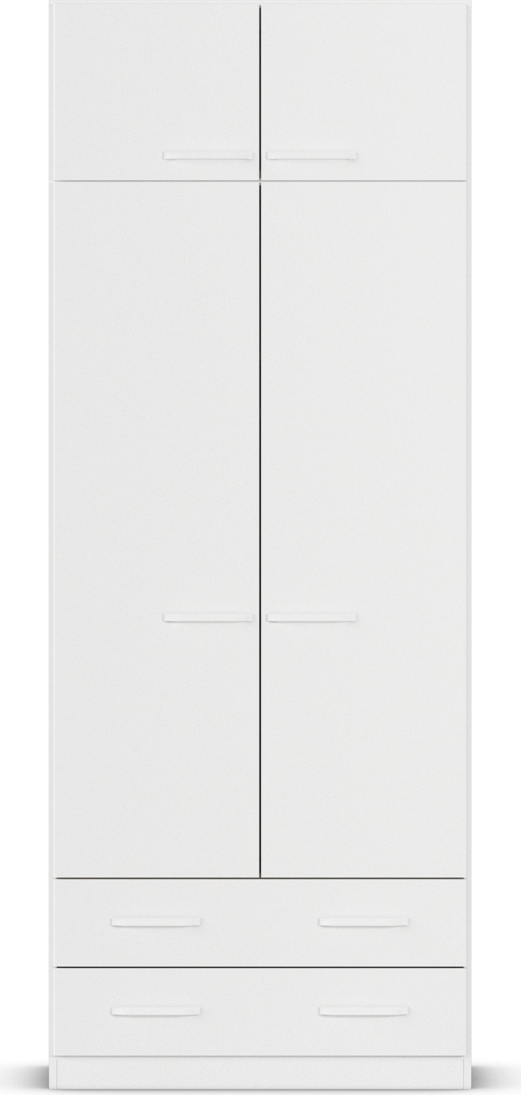 Thumbnail - rauch Drehtürenschrank "Prandon B" Set, 2 Stk. tlg. mit 2 Schubladen sowie Aufsatzelement, Metallgriffe quer