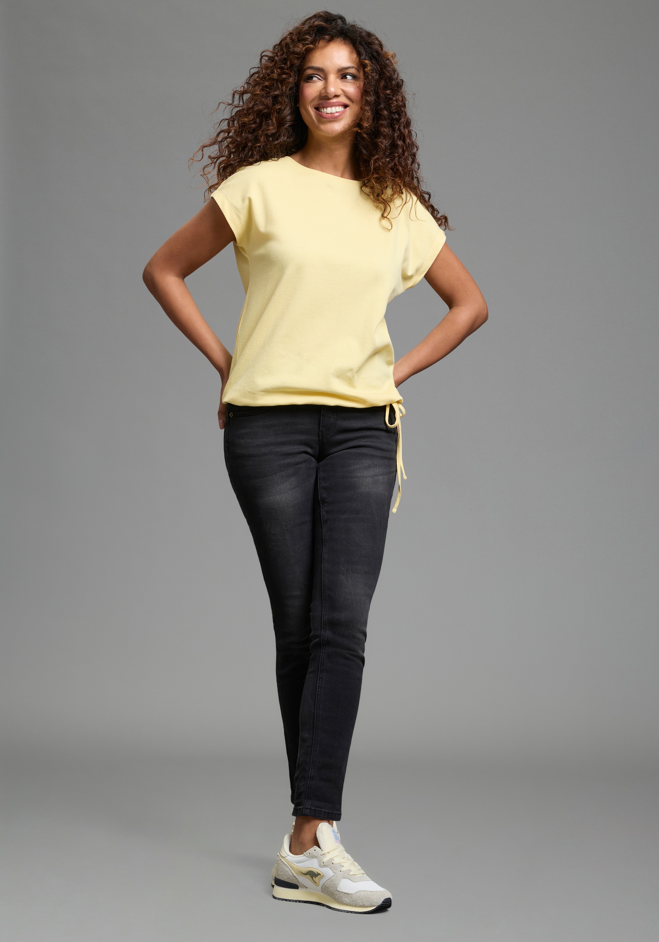 Flashlights T-Shirt aus Struktur-Jersey mit Tunnelzug