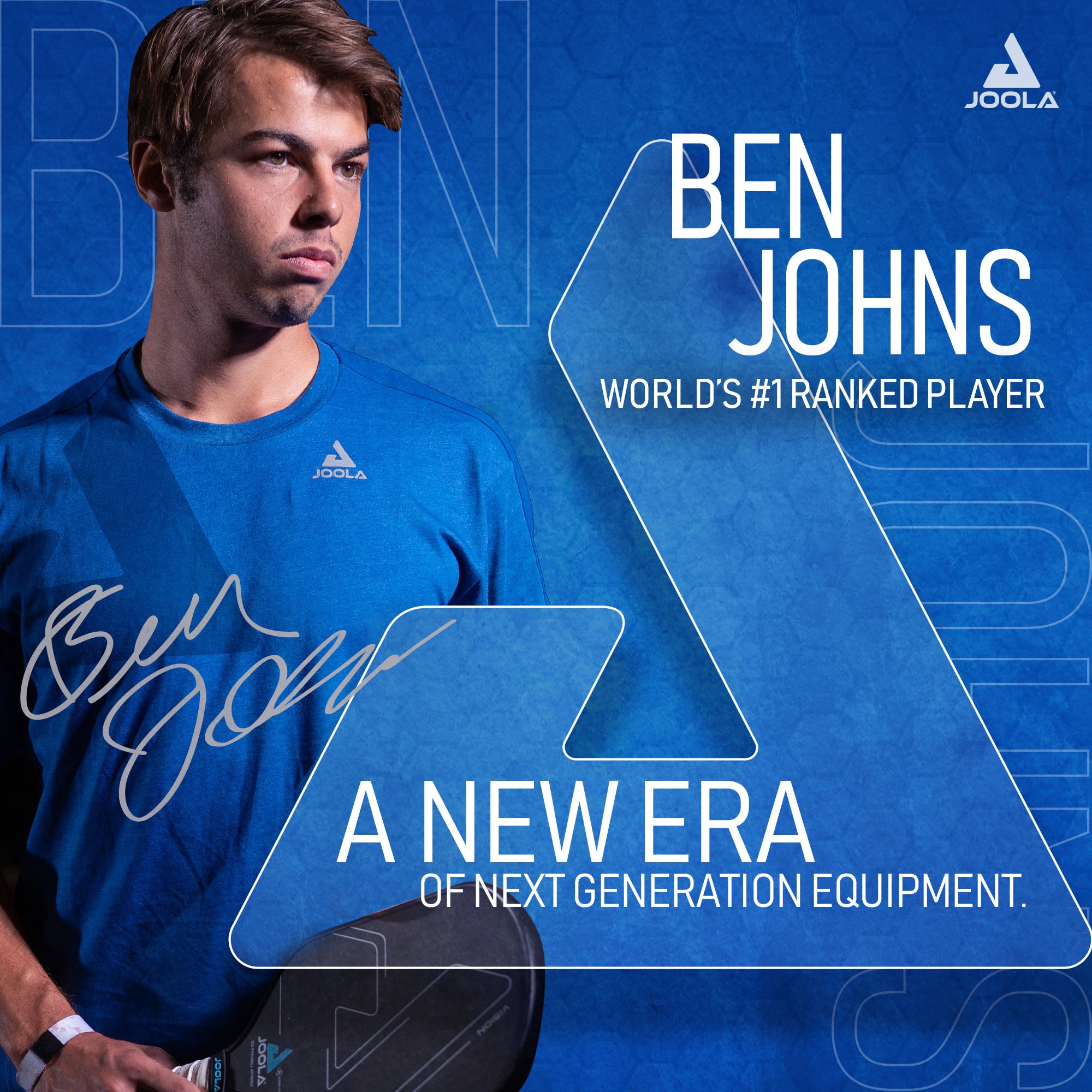 Joola Pickleballschläger »Ben Johns Blue Lightning Pickleball Set« Inklusive 2 Schläger, 4 Bällen und Tasche, ideal für Freizeitspieler