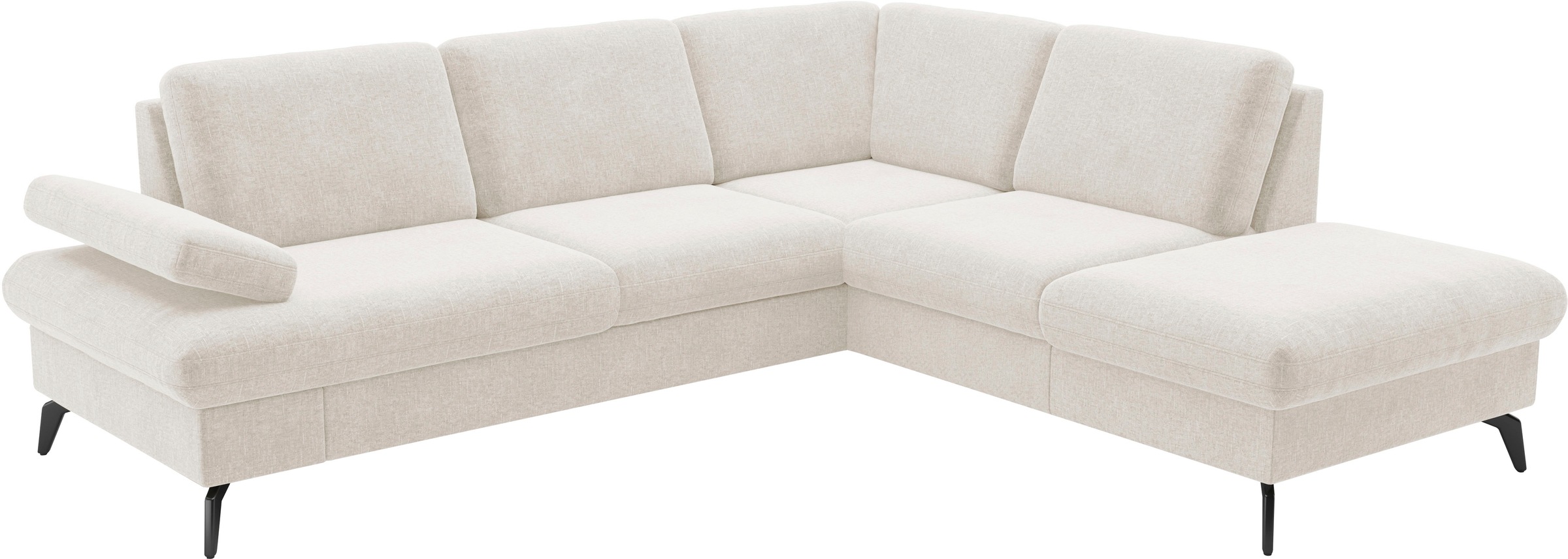 sit&more Ecksofa »Morris Jubi L-Form«, inkl. Armteilfunktion und 1 Zierkissen, wahlweise mit Bettfunktion