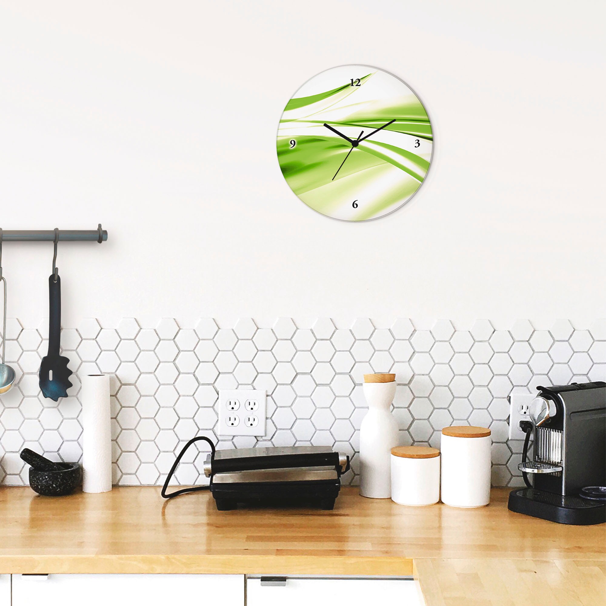 Artland Wanduhr "Abstrakte Welle" wahlweise mit Quarz- oder Funkuhrwerk, la günstig online kaufen