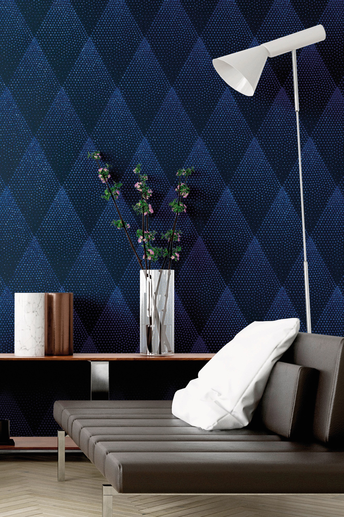 living walls Vliestapete »New Walls 50's Glam geometrisch grafisch«, grafisch-geometrisch-gemustert, Grafik Tapete Punkte Tapeten Wohnzimmer Schlafzimmer Küche Flur Design