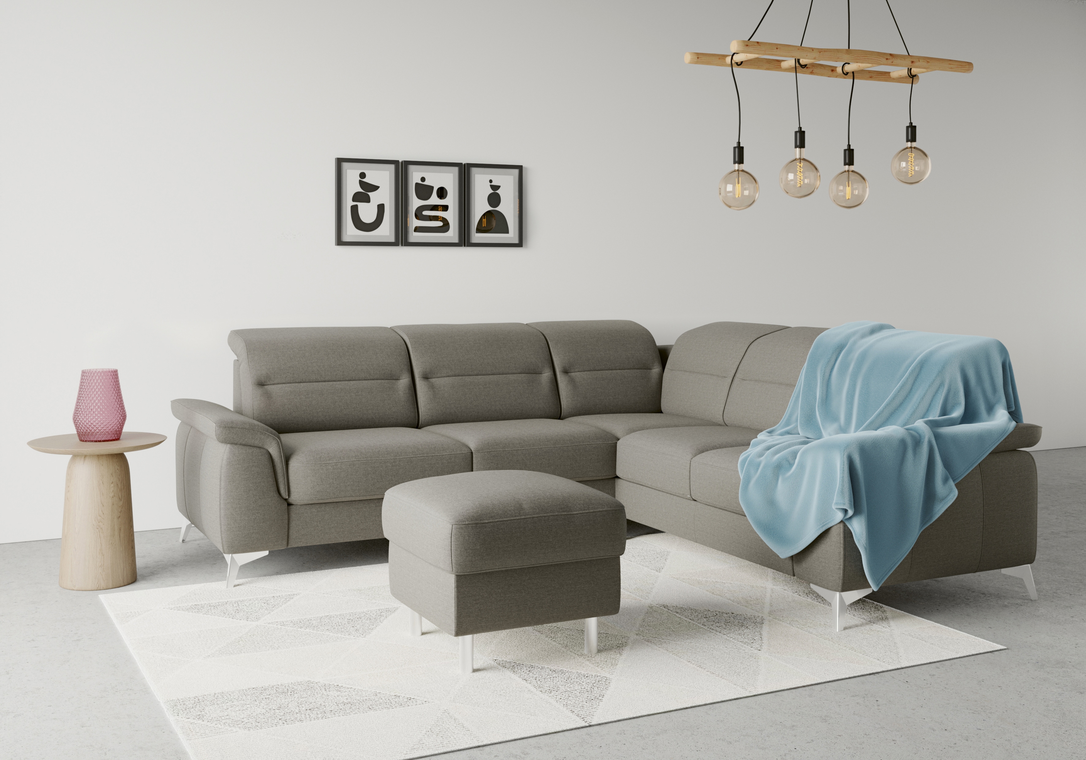 sit&more Ecksofa "Sinatra L-Form" optional mit Kopfteilverstellung und Armteilfunktion