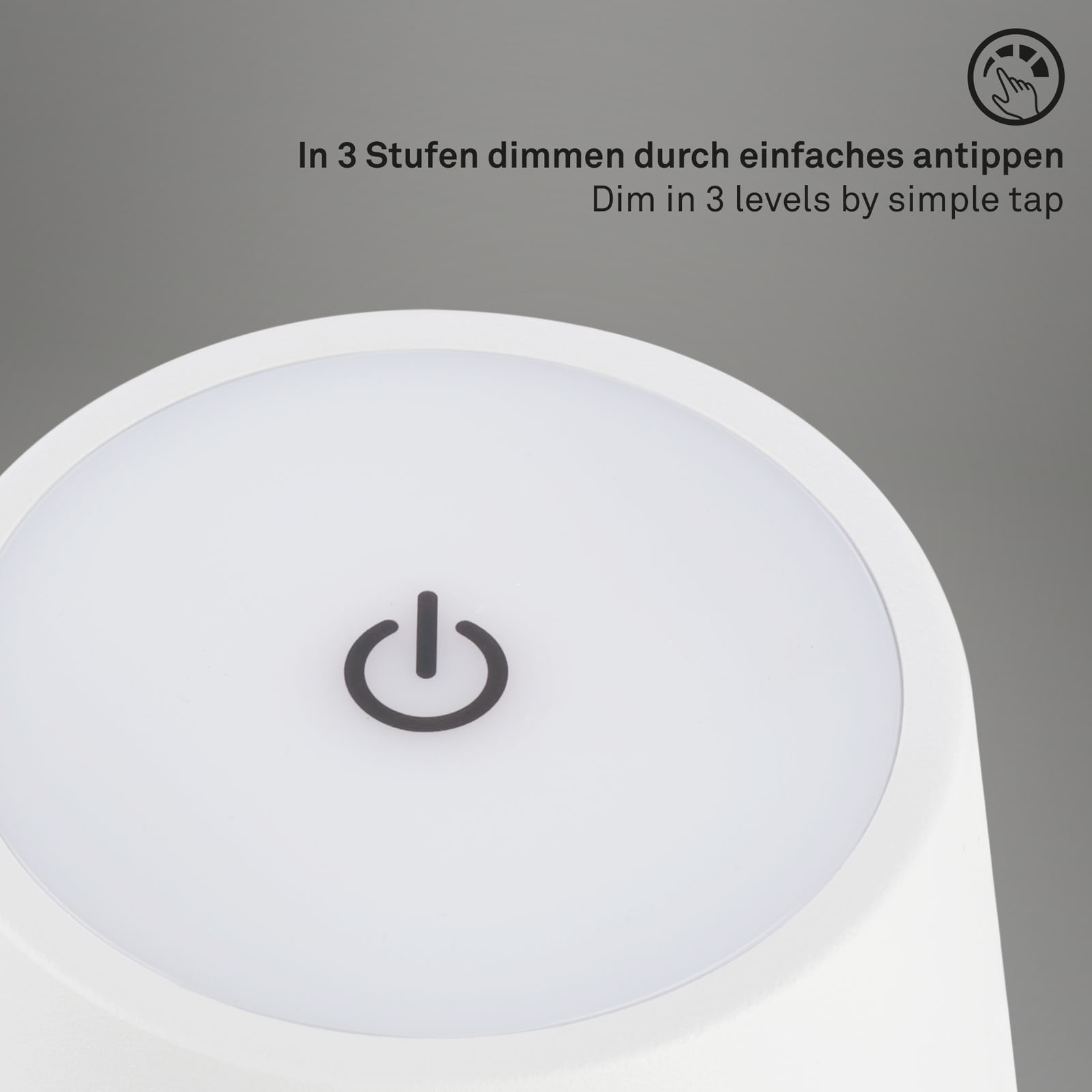 Briloner Leuchten LED Tischleuchte »KIKI« LED-Modul 1 Stk. Warmweiß mit Akku, höhenverstellbar, USB-C, warmweiß, IP44, silber, 38 cm
