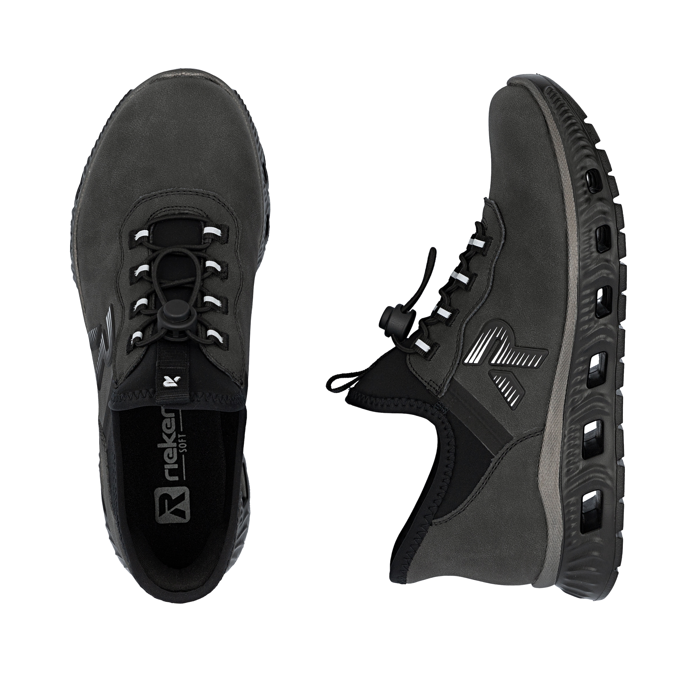 RIEKER Sport Slip-On Sneaker »Ready2GO«, Schlupfschuh, Halbschuh, Freizeitsneaker mit Schnellverschluss