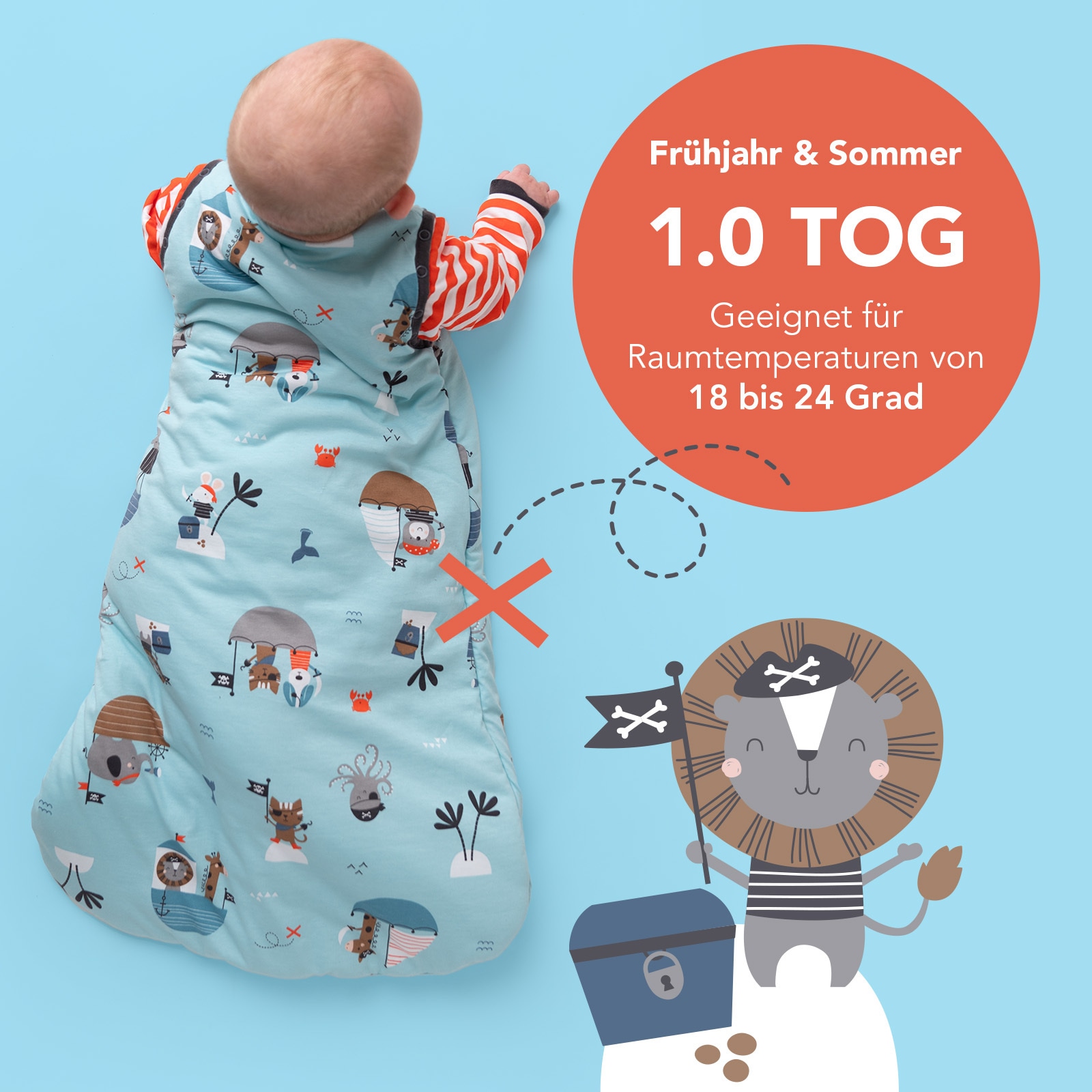 Schlummersack Babyschlafsack »Schlafsack ohne Füßen 1.0 Tog«