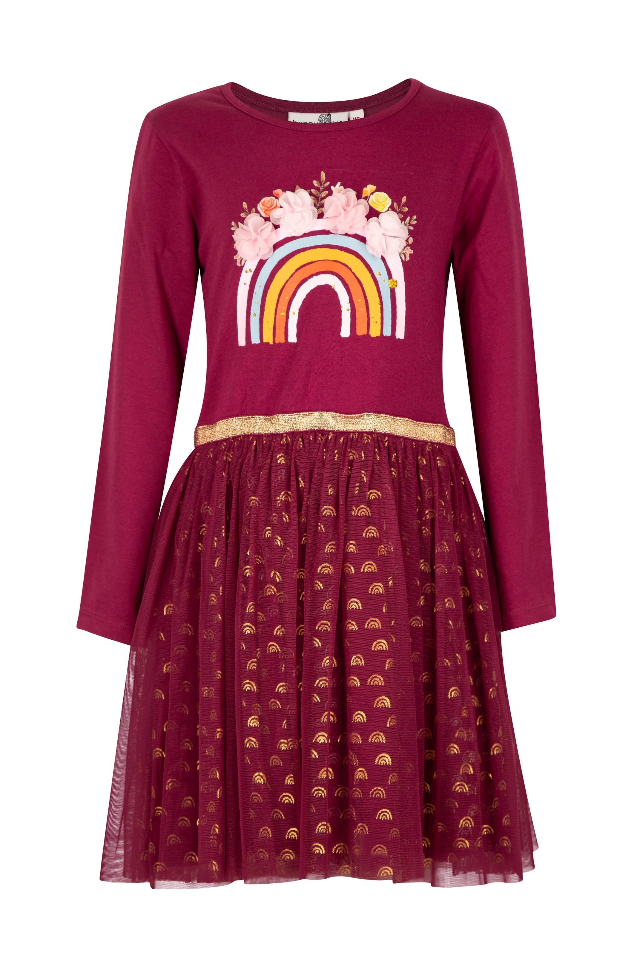 happy girls Jerseykleid mit Tüllrock und hochwertiger Blütenapplikation auf dem Frontmotiv