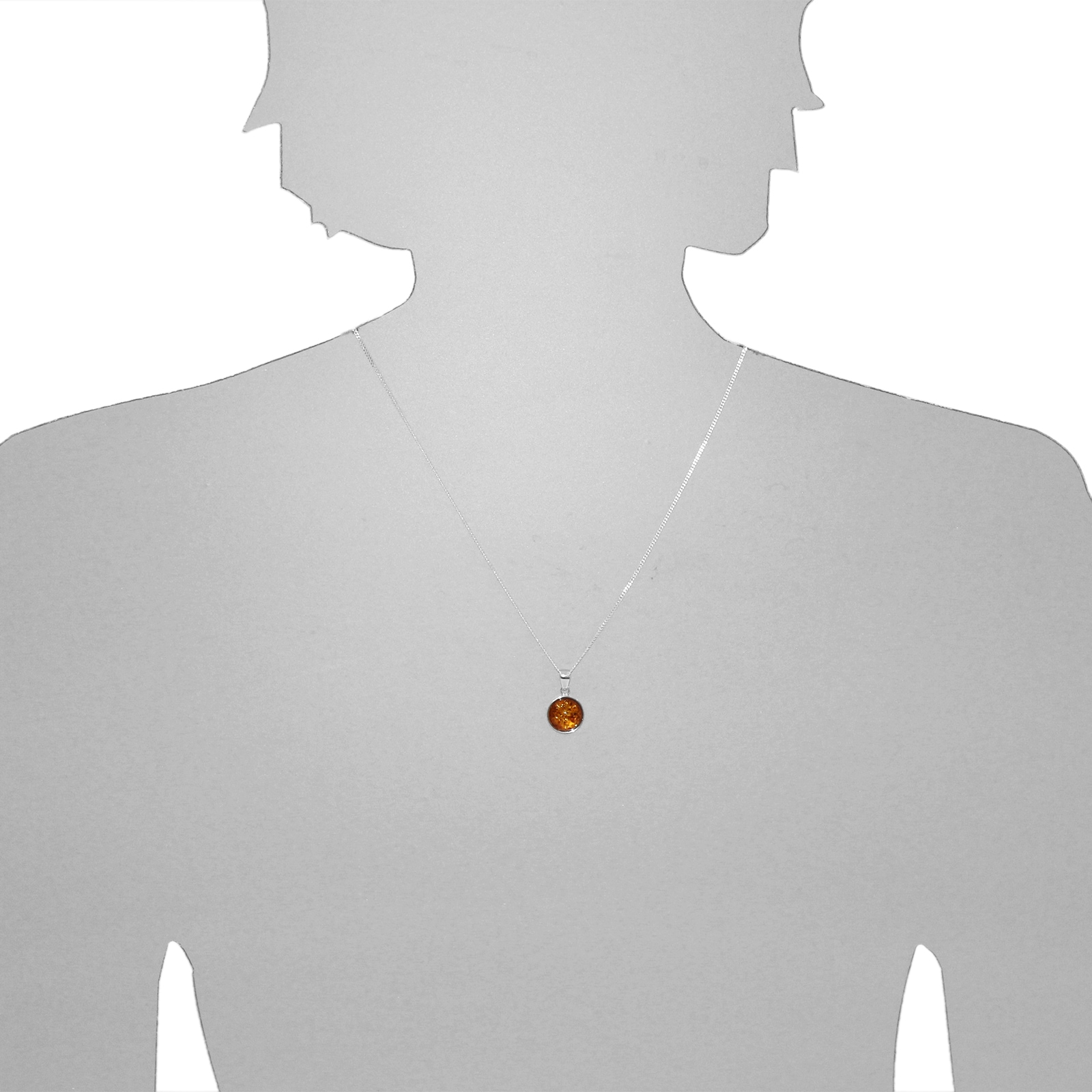 OSTSEE-SCHMUCK Kettenanhänger »- Classic 12 mm - Silber 925/000 - Bernstein«