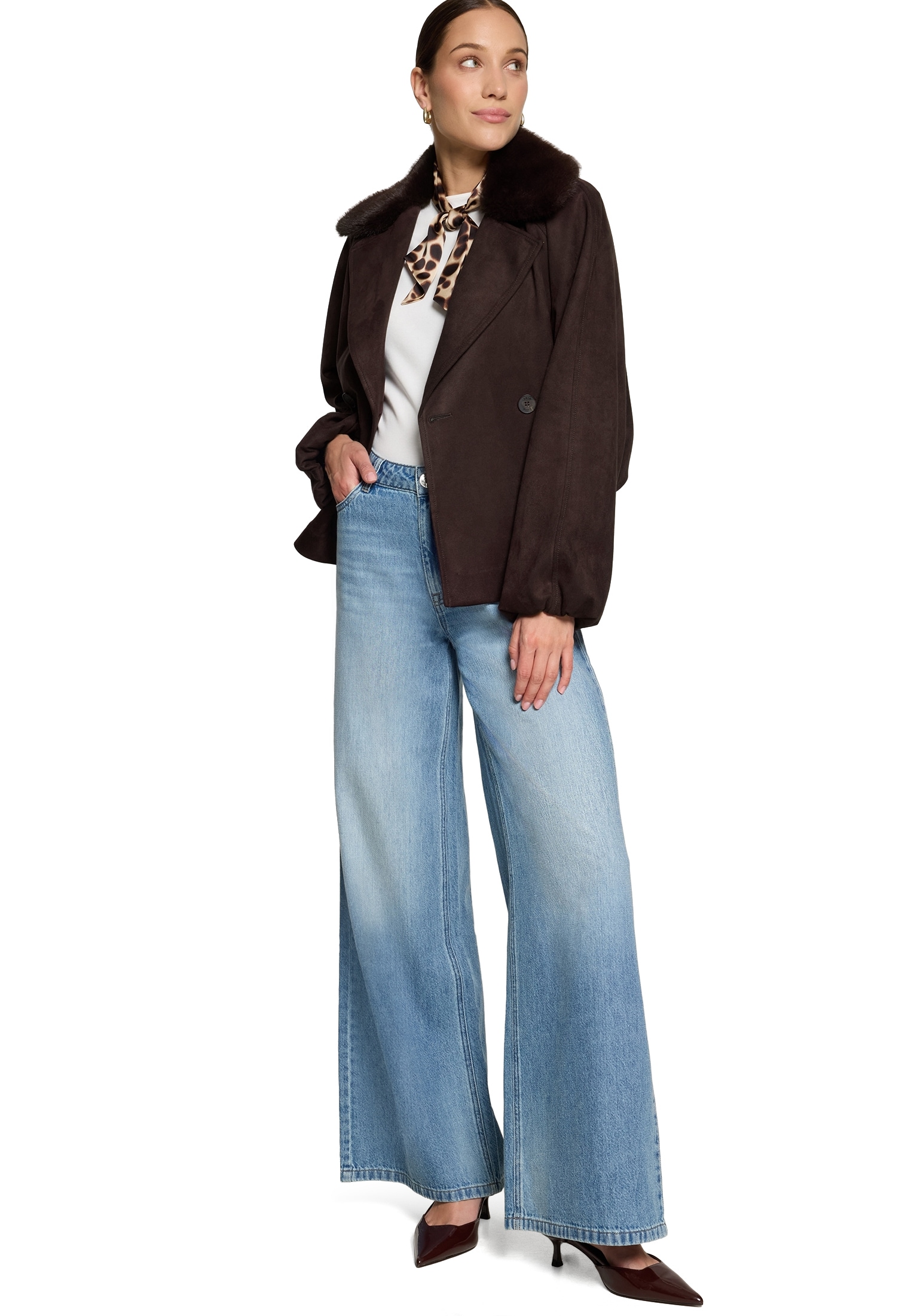 Zero Outdoorjacke »Damen mit Kunstfellkragen«