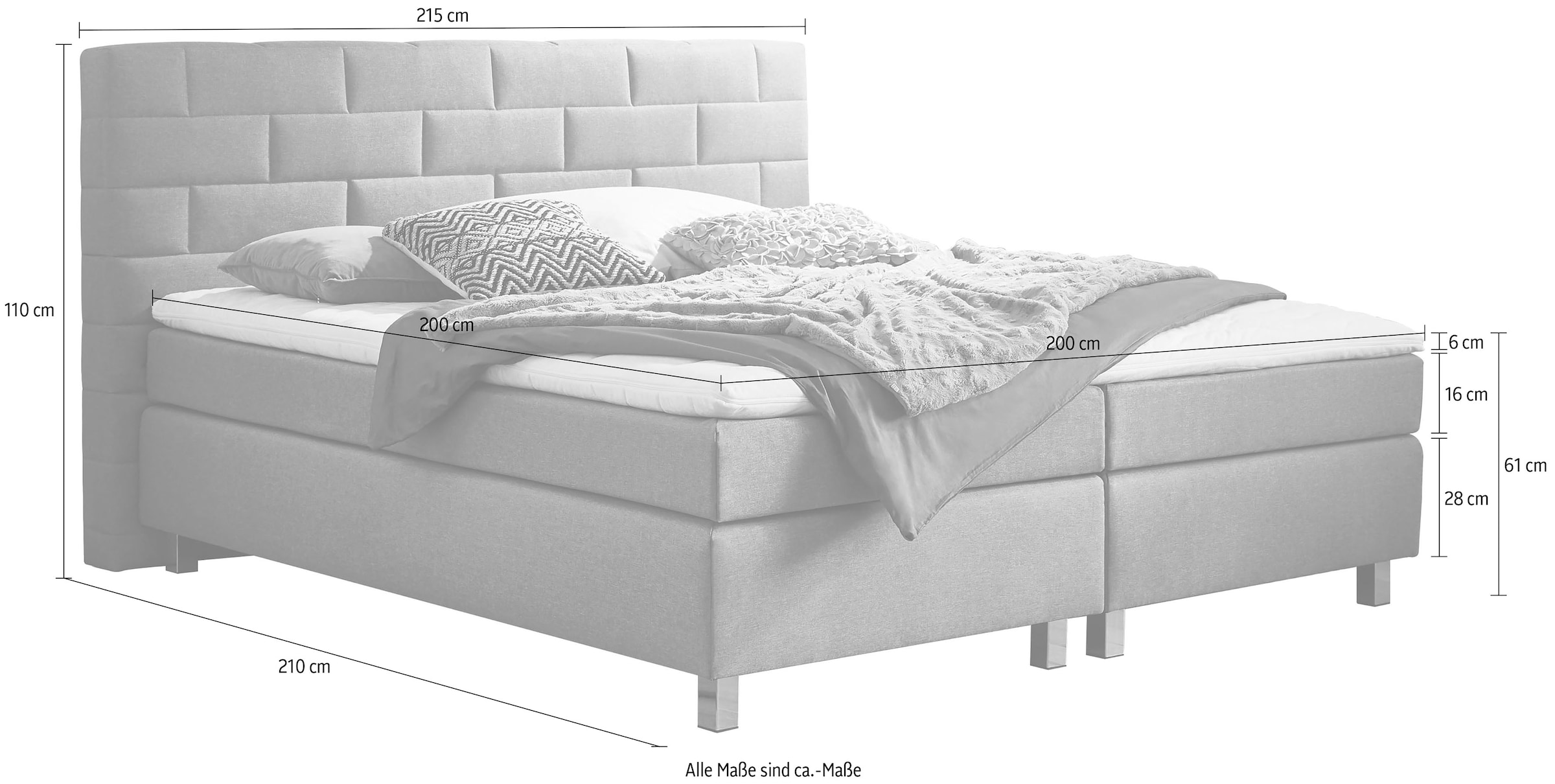 Westfalia Schlafkomfort Boxspringbett, mit Topper