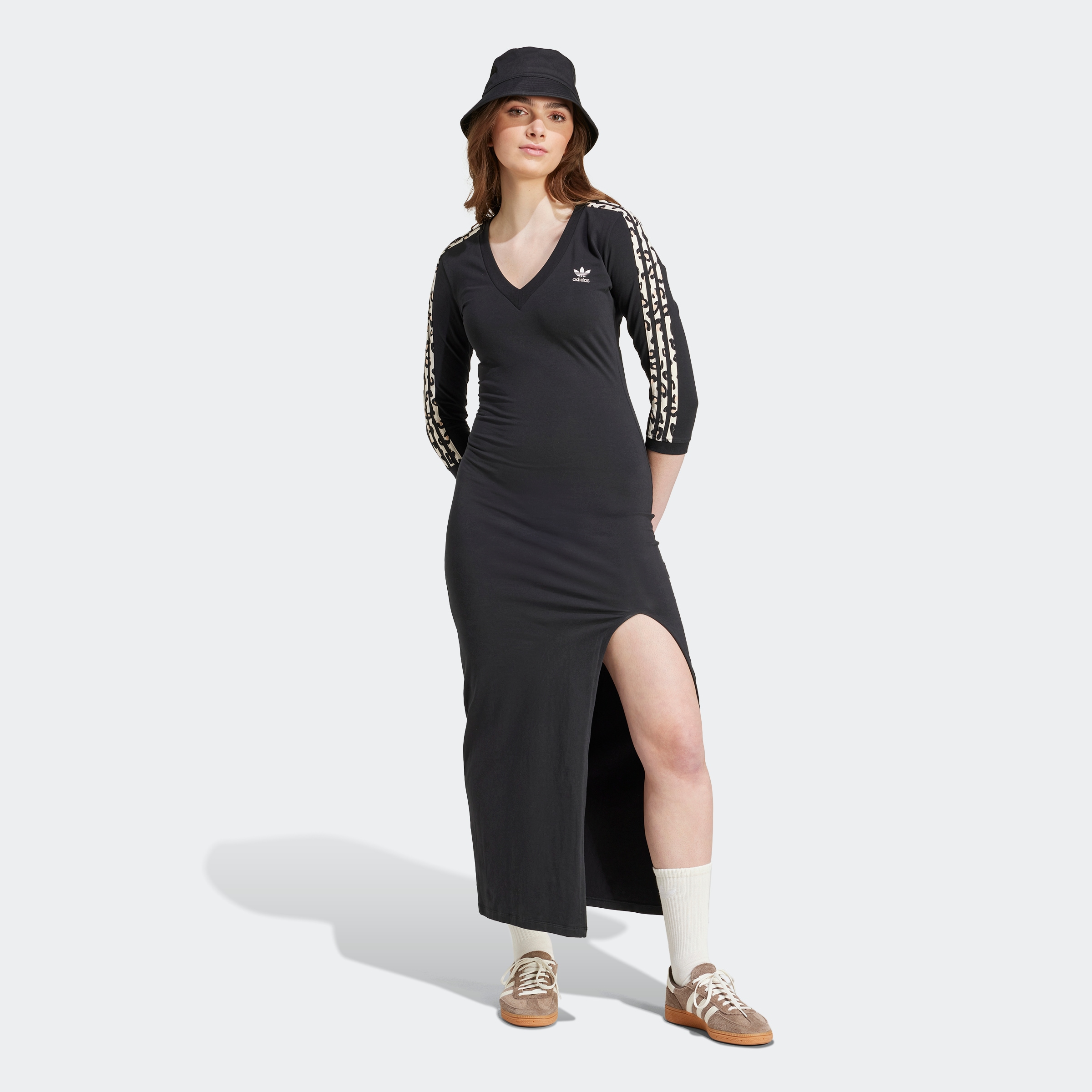 adidas Originals Shirtkleid »LEO MAXI DRESS«, (1 tlg.)