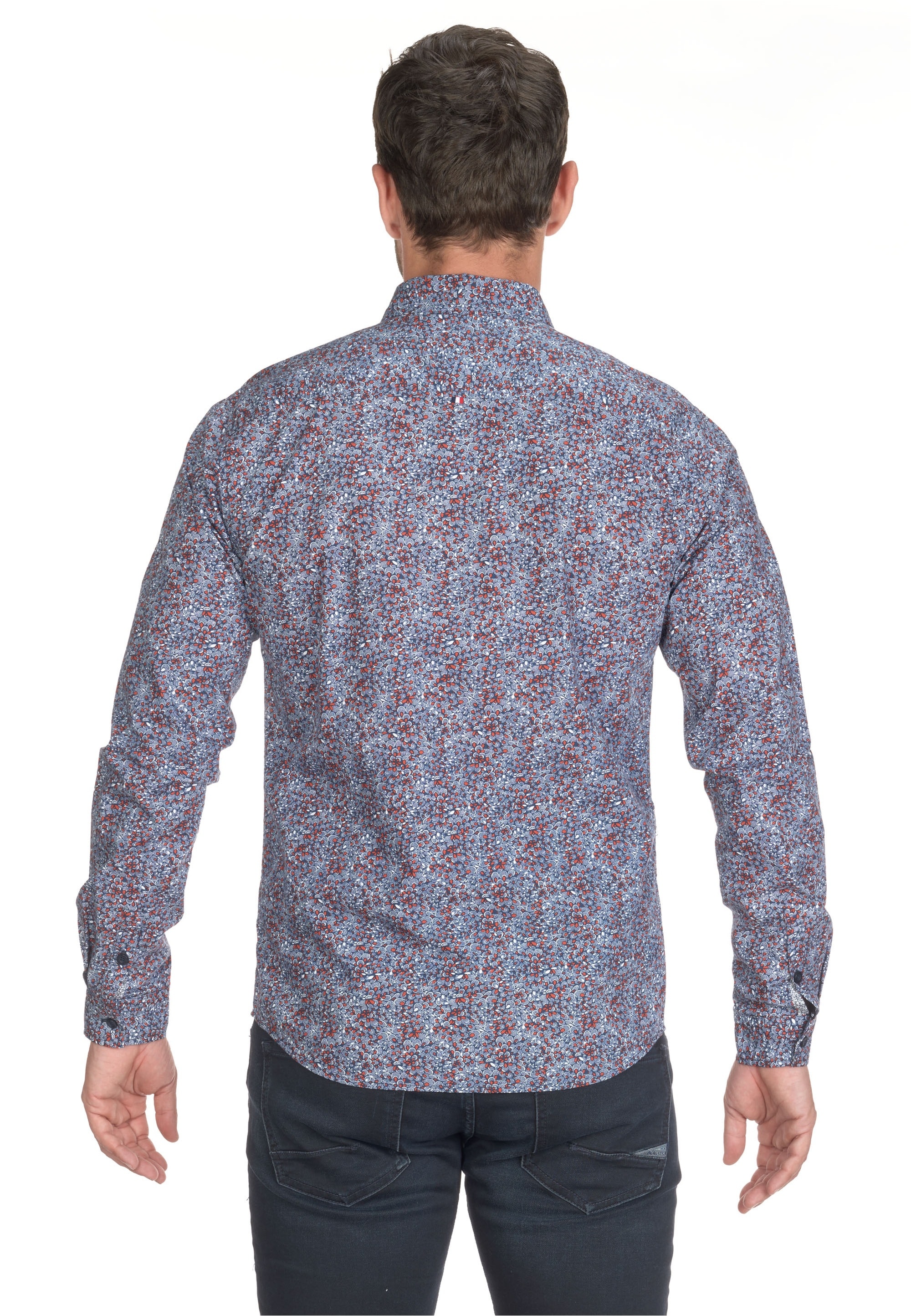 Le Temps Des Cerises Langarmhemd »RETIL«, mit filigranem Alloverprint