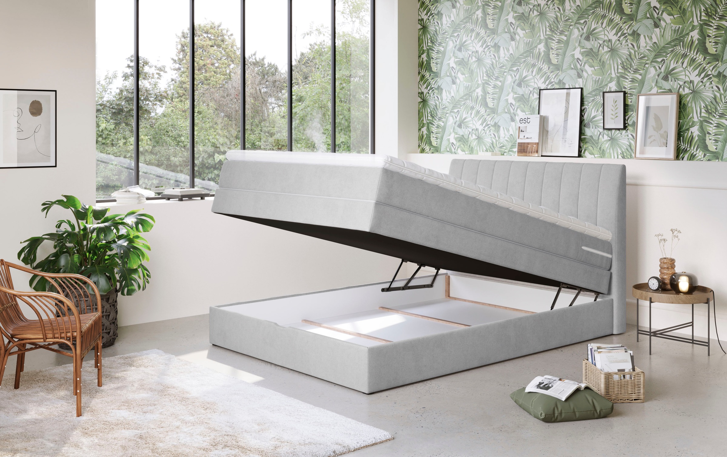 Thumbnail - COTTA Boxspringbett "Shark inkl. Bettkasten und Topper" erhältlich in den Breiten 140x200cm, 160x200cm und 180x200cm