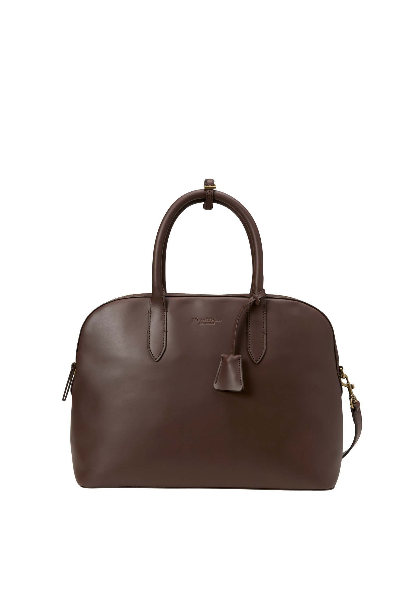 Shopper MARC O'POLO "aus edlem Rindleder", Damen, Gr. B/H/T: 38cm x 28cm x 13cm, braun, Leder, Taschen Shopper