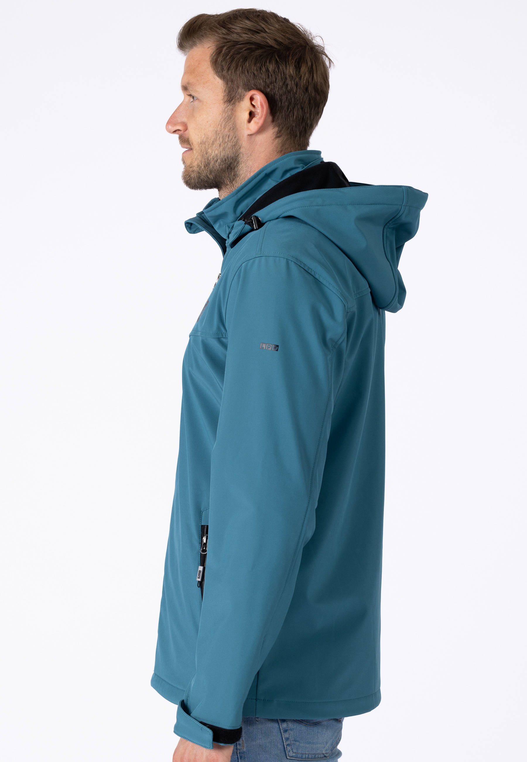 Thumbnail - LPO Softshelljacke "Softshelljacke Melvin" abnehmbare, verstellbare Kapuze