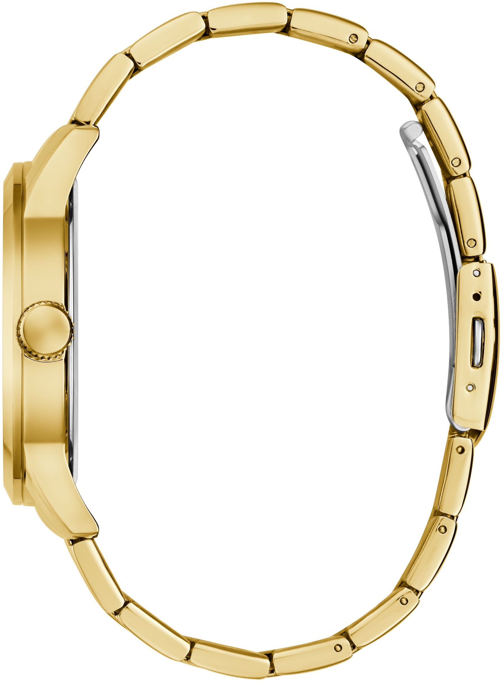 Guess Quarzuhr »COLLEGIATE G«, Armbanduhr, Herrenuhr, Edelstahlarmband
