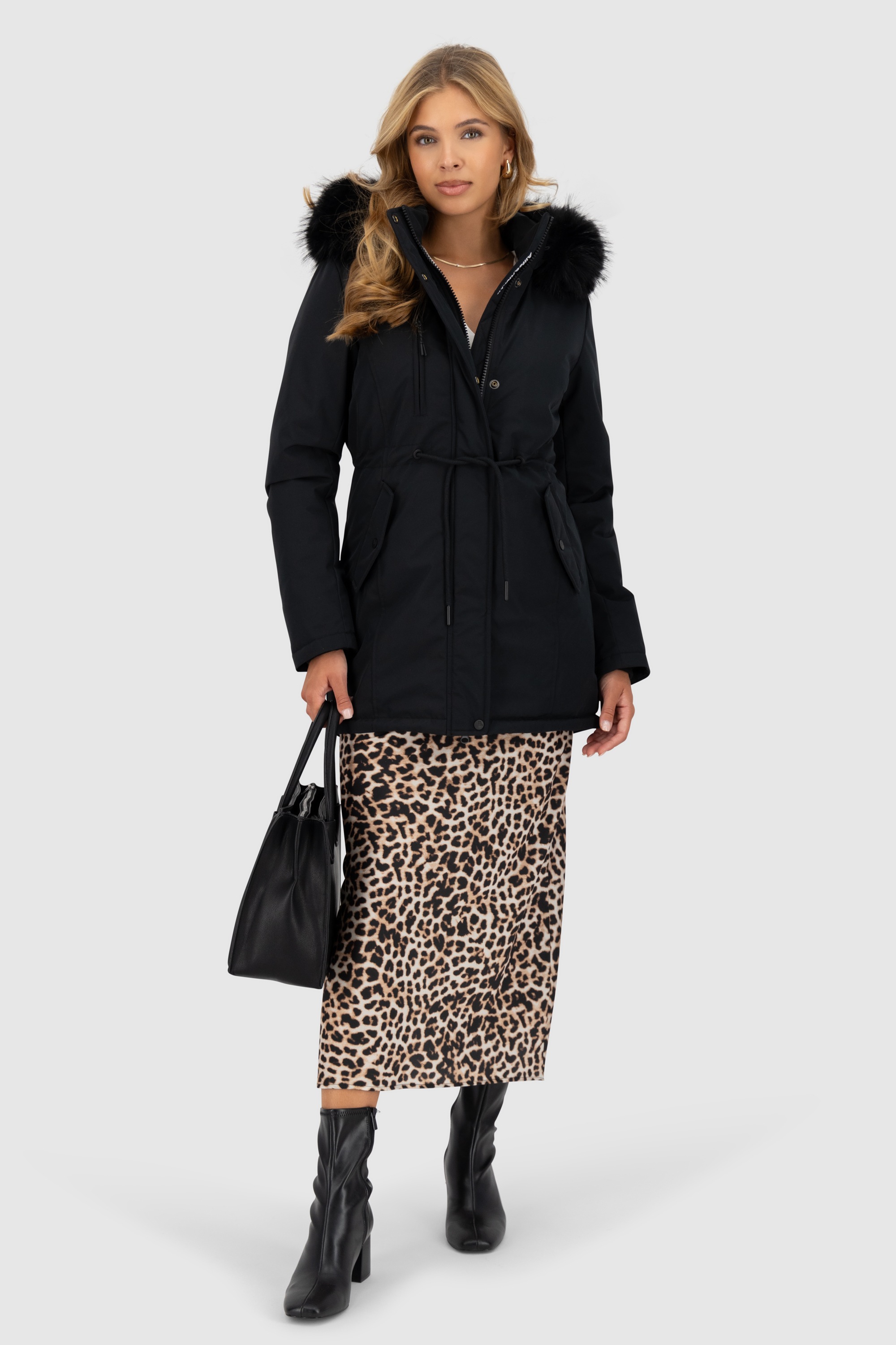 Alife & Kickin Winterjacke »Damen KierseyAK A«, Kurzer Mantel mit weichem Teddy-Innenfutter und abnehmbarer Kapuze