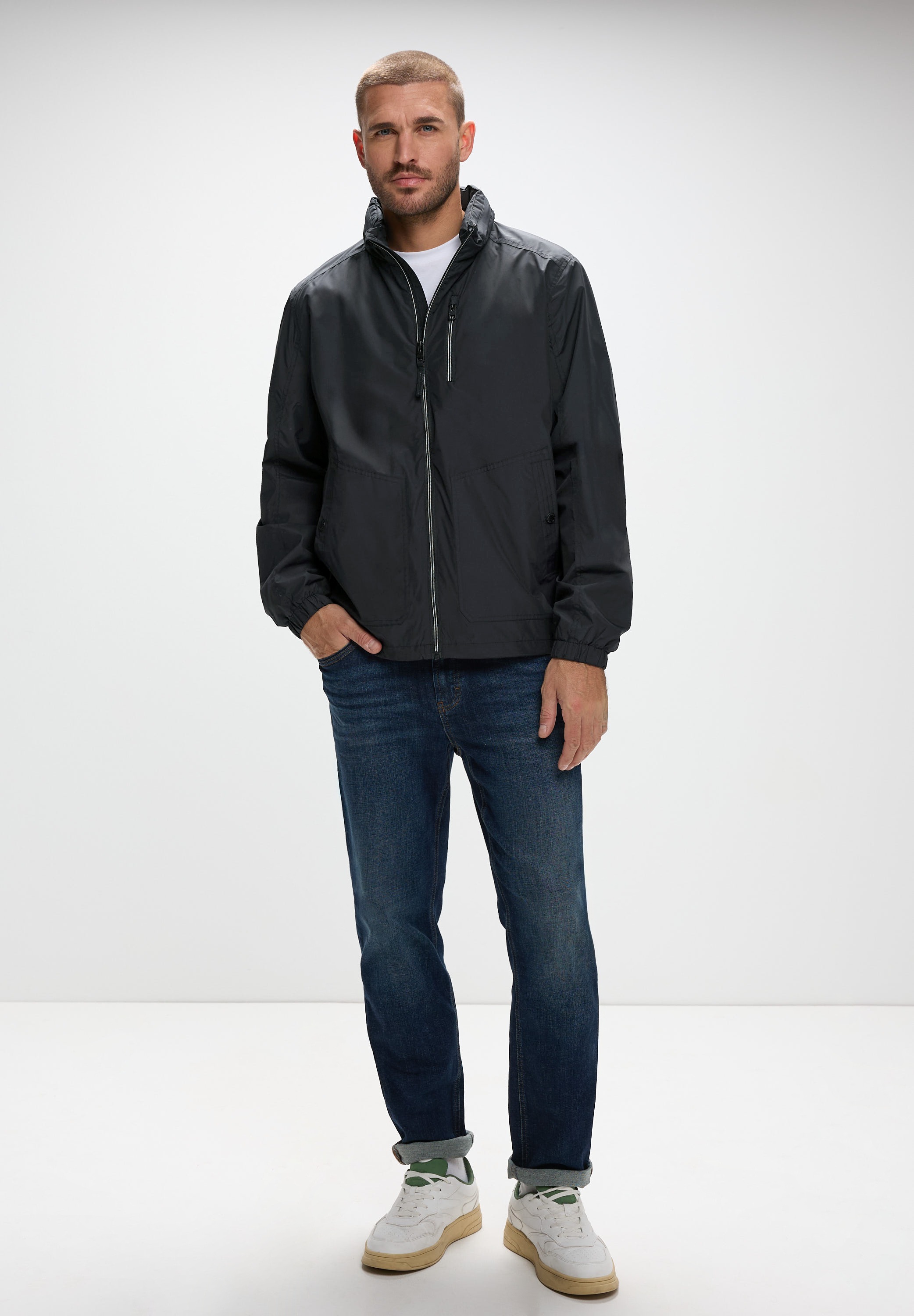 STREET ONE MEN Windbreaker ohne Kapuze mit Kapuze