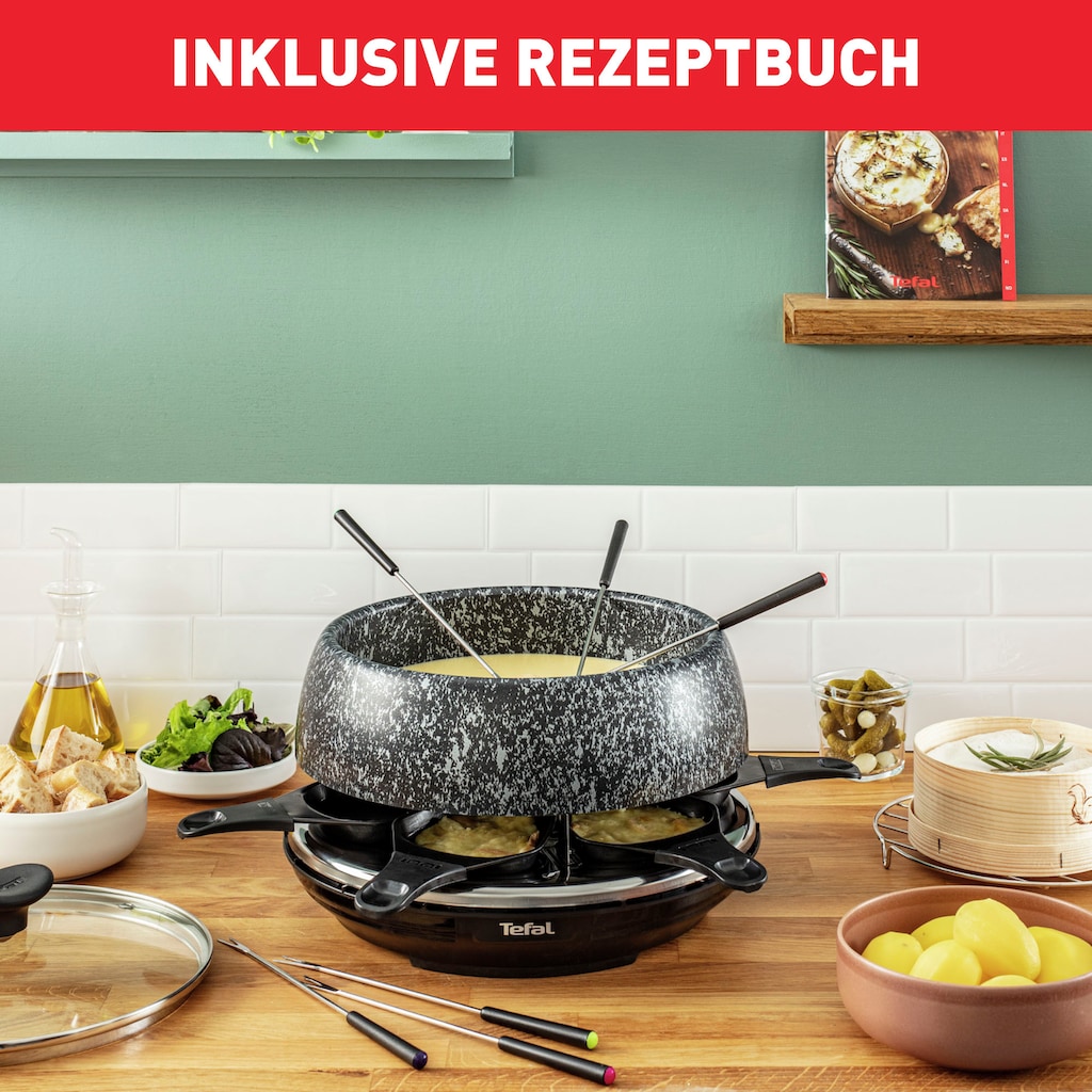 Tefal Raclette und Fondue-Set »RE12C8 Fondue Cheese 'n Co«, 6 St. Raclettepfännchen, 850 W