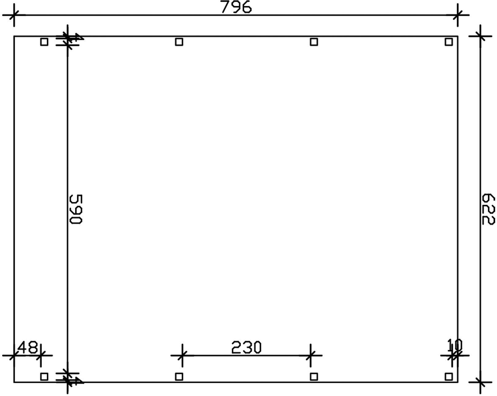 Skanholz Doppelcarport »Grunewald«, 590 cm, Anthrazit