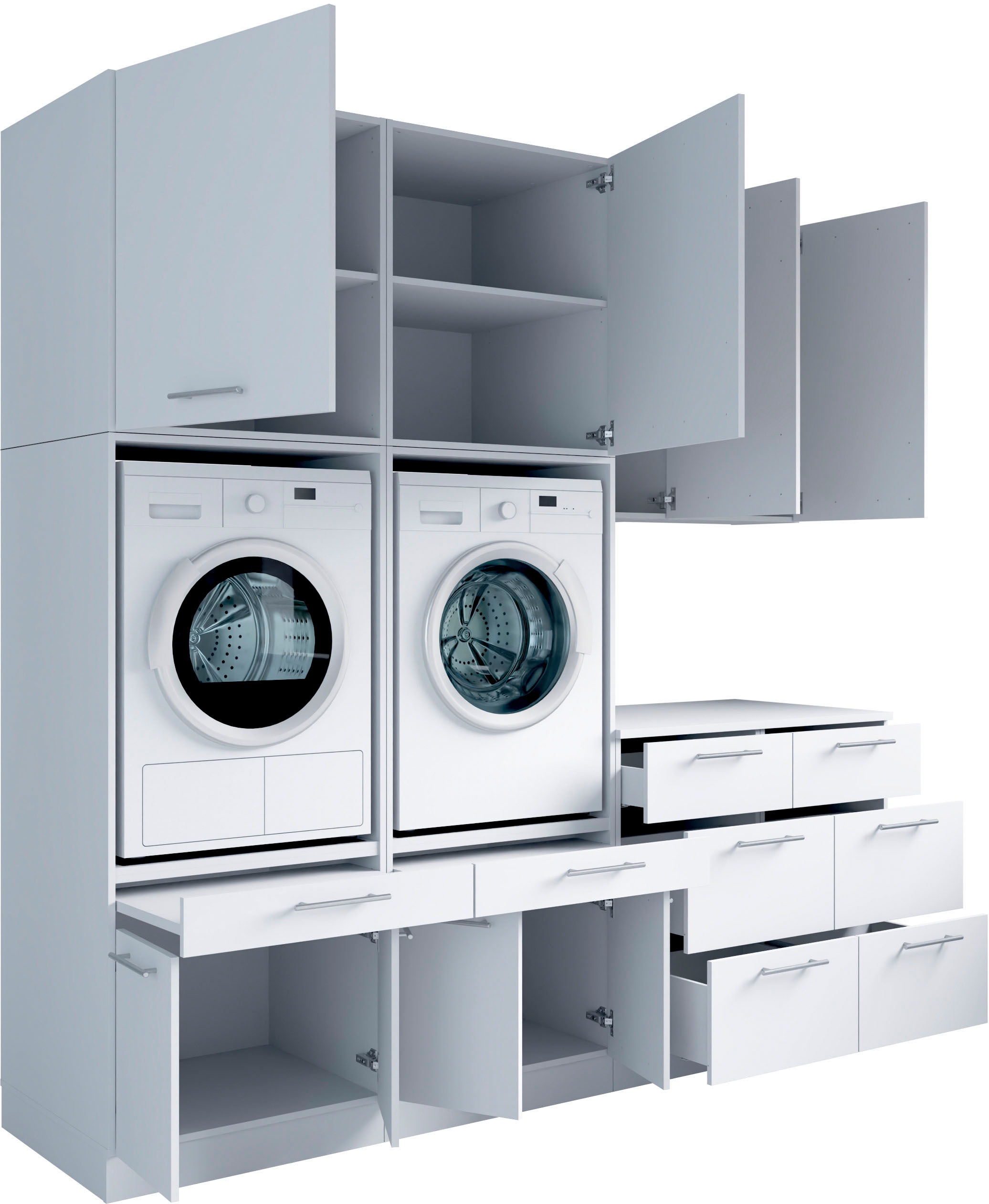 Thumbnail - Laundreezy Mehrzweckschrank-Set "Laundreezy, 8-tlg. Mehrzweckschrank-Set B/H/T 238/238/68 cm" 8 Stk. tlg. Breite 238 cm,...