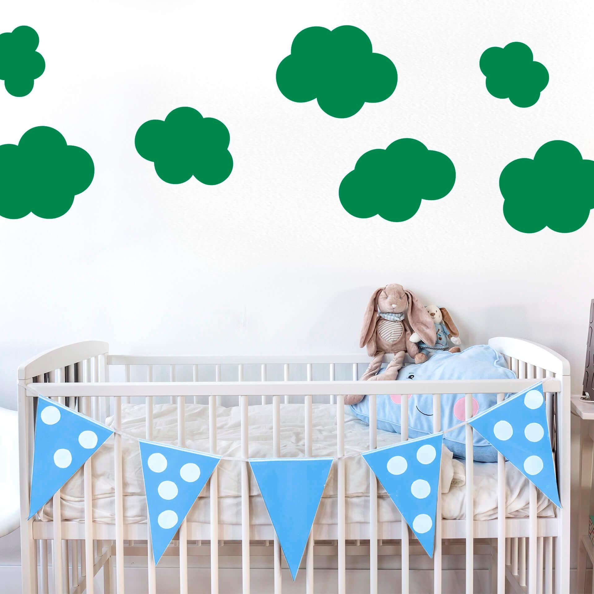 Wandtattoo »Gute Nacht Kinderzimmer Wolken Set«, selbstklebend, entfernbar