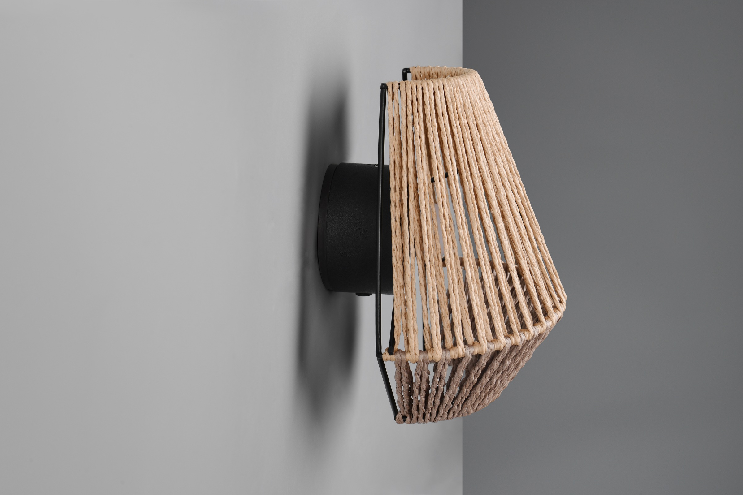 REALITY Leuchten LED Wandleuchte »LIRA, Akku Wandlampe, USB Ladeanschluss, 1,5W 140 Lumen 3000K warmweiß«, 1 flammig, Leuchtmittel LED-Board | LED fest integriert, Lampenschirm aus Papiergarn, Touchdimmer, max 8h Akkulaufzeit