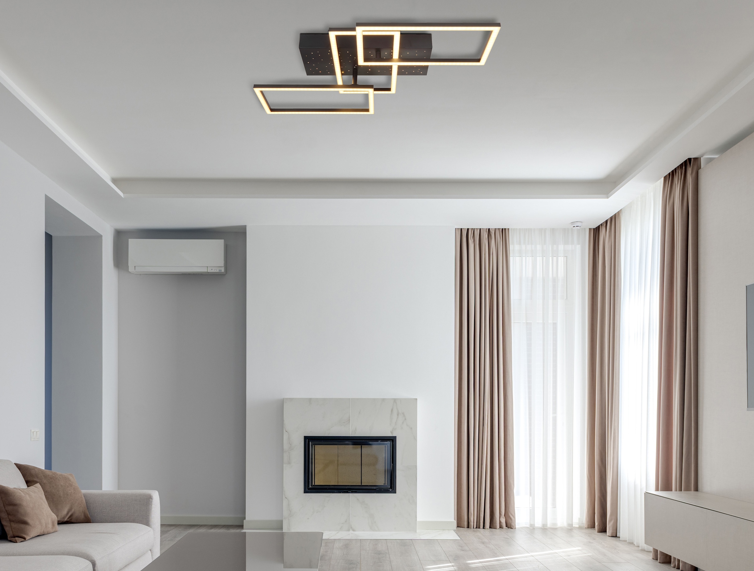 GLOBO LIGHTING LED Deckenleuchte »TERRXA«, Leuchtmittel LED-Modul | LED fest integriert, Deckenlampe/mehrere Stufen schaltbar/Wohnzimmer/Schlafzimmer/elegant